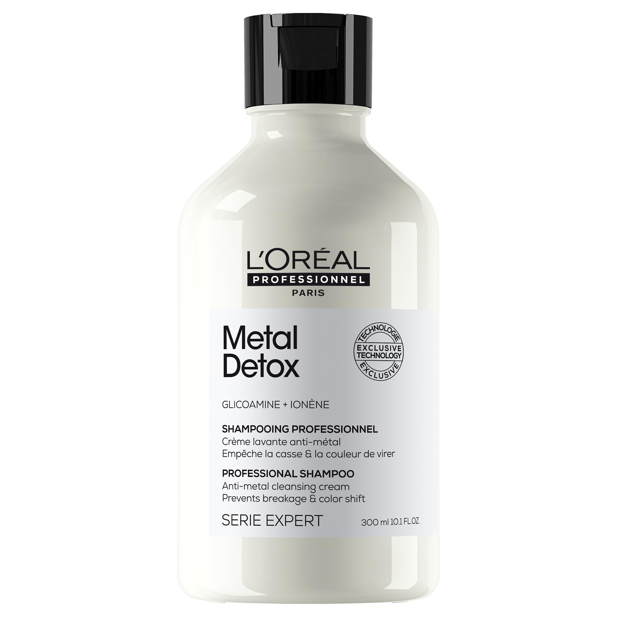 L'Oréal Professionnel Metal Detox Shampoo 300 ml, beugt Haarbruch und Farbverlust durch hartes Wasser vor, klärendes Shampoo, sulfatfrei &amp; vegan, schützt vor Haarschäden 1