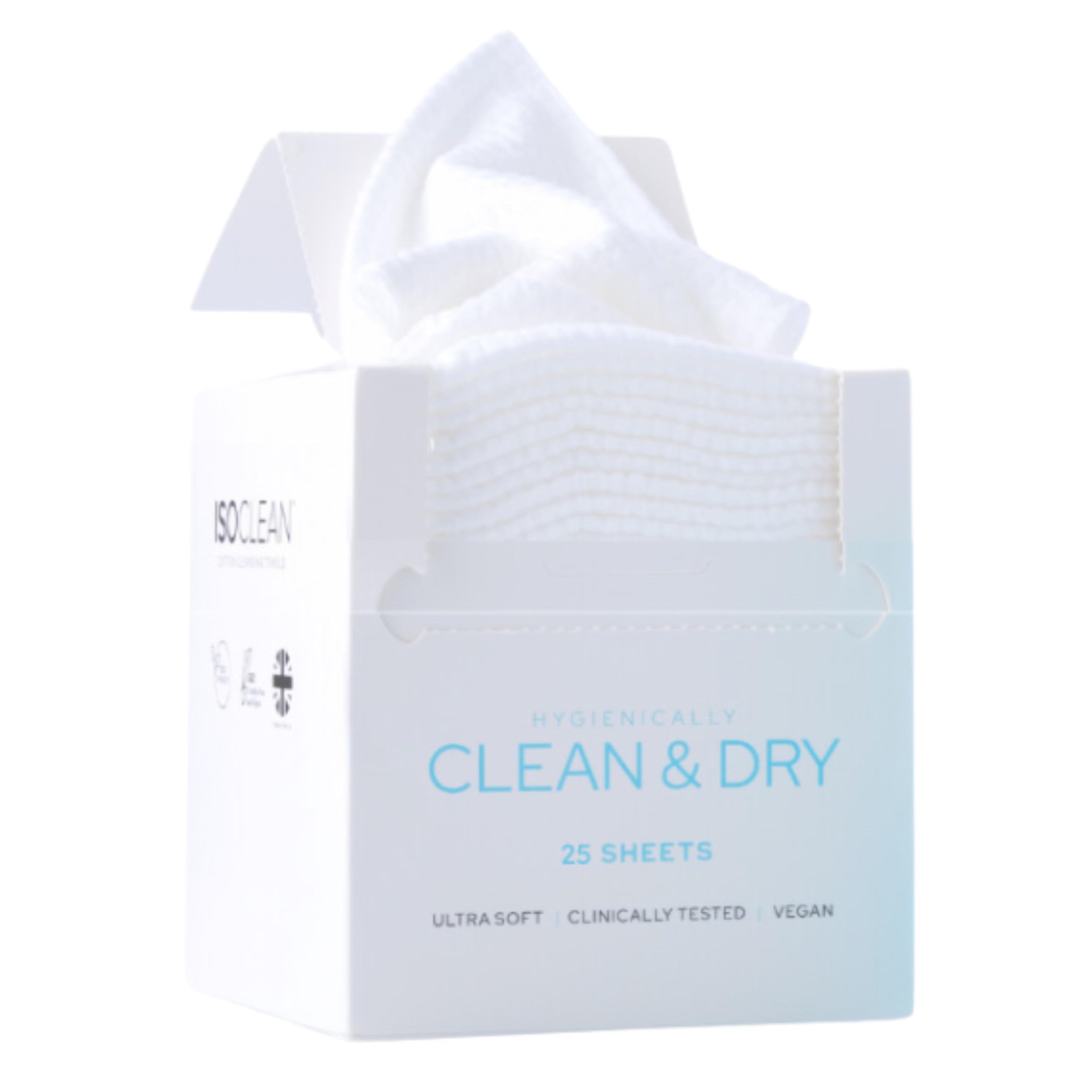 ISOCLEAN Disposable Soft Cotton Face Towels for Makeup Removal and Cleansing