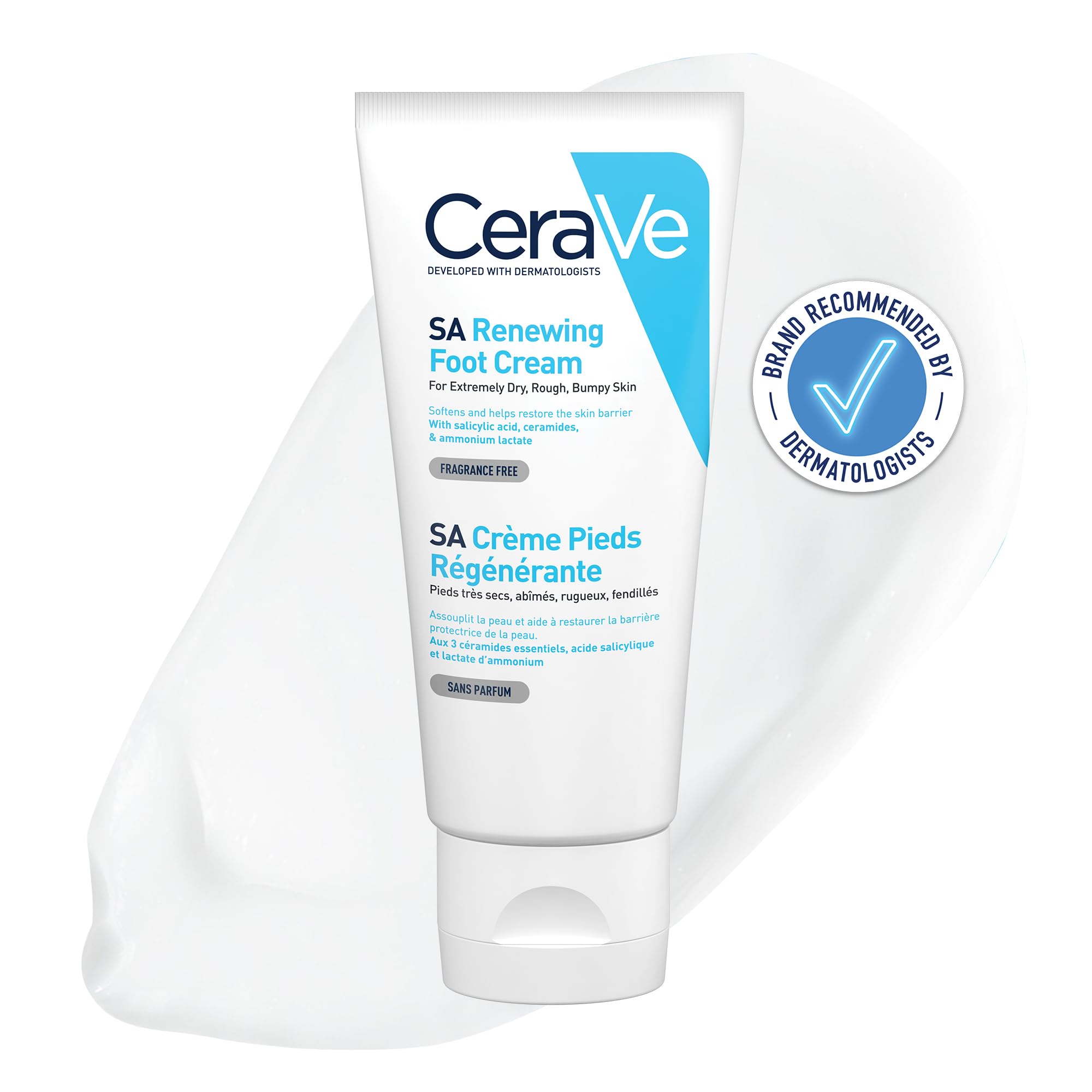 CeraVe SA Renewing Foot Cream with Salicylic Acid and 3 Essential Ceramides 6