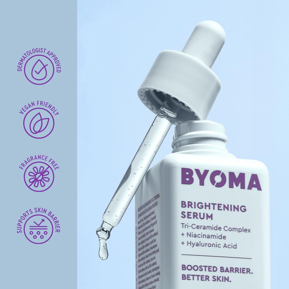 BYOMA Brightening Serum (30 ml) Aufhellendes und feuchtigkeitsspendendes Gesichtsserum mit Hyaluronsäure, Niacinamid und Ceramiden – für strahlend schöne Haut 5
