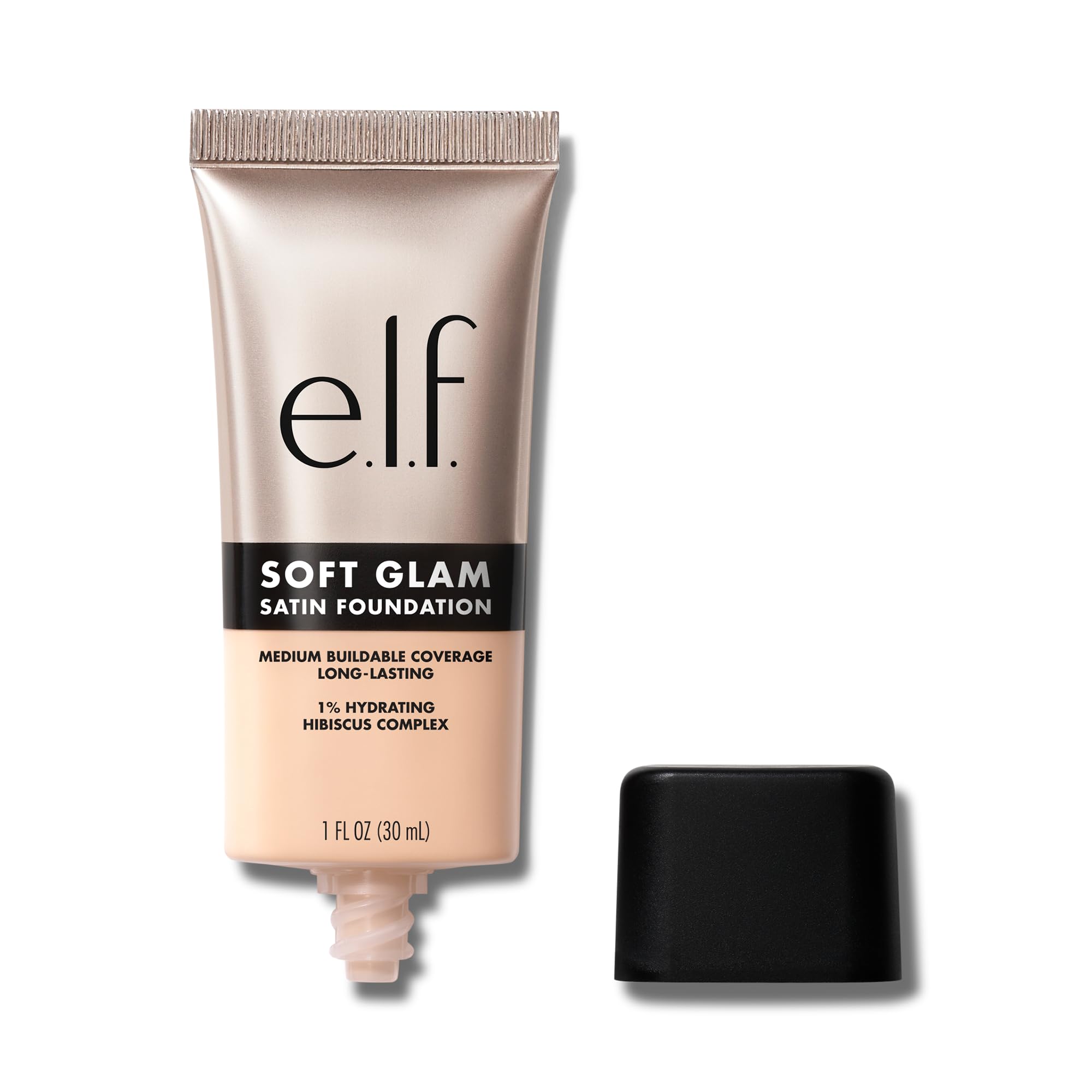 e.l.f. Soft Glam Satin Foundation - Medium Buildable Coverage, 14 Fair Cool