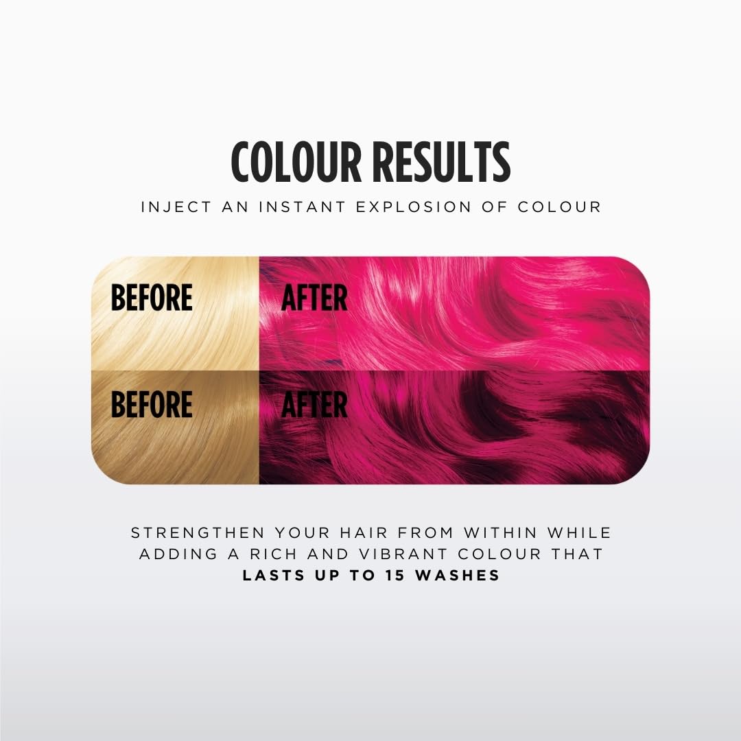 Jerome Russell Colour Bomb Brights Berry Red Hair Mask – Semi-Permanent Colour & Shine Treatment 300 ml 4