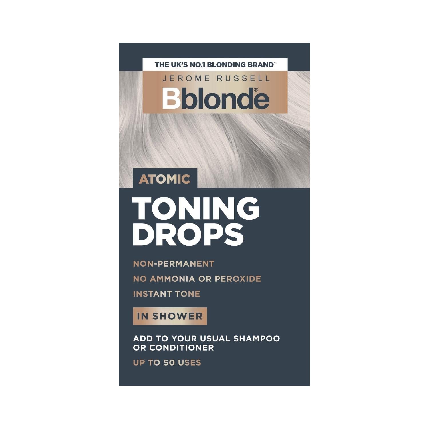 Jerome Russell Bblonde Platinum Toning Drops - Non-Permanent Hair Toner for Refreshing Blonde Hair