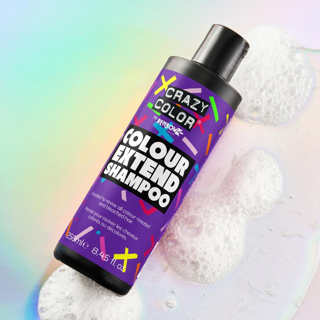 Crazy Color Extend Colour Safe Shampoo for Bleached, Dyed & Damaged Hair, 250 ml