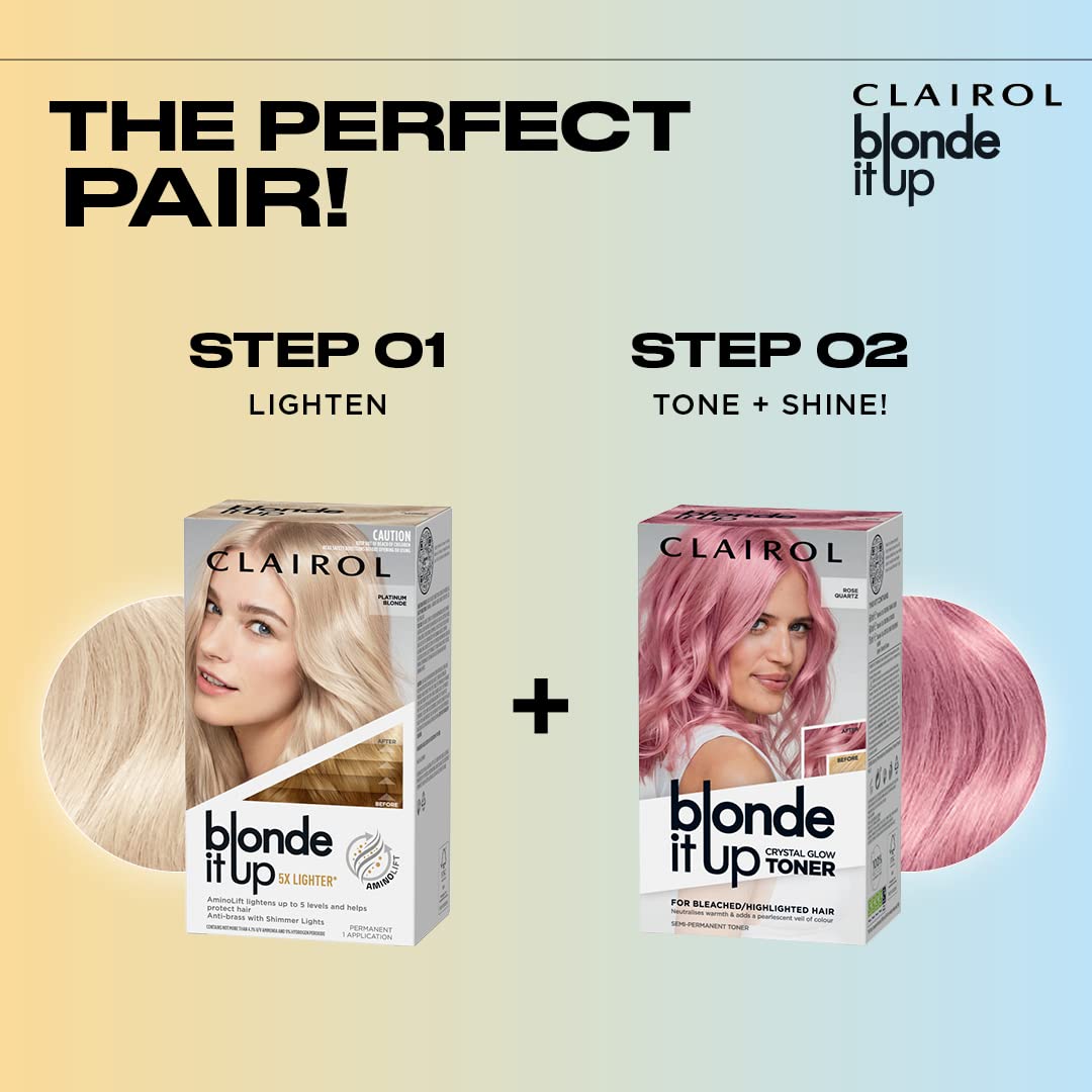 Clairol Blonde It Up Crystal Glow Toner Kit - Iridescent Emerald for Light Blondes 6