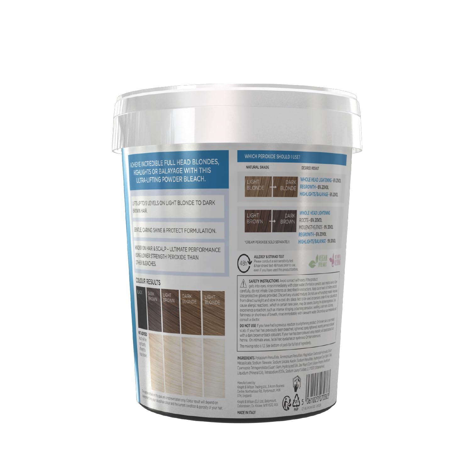 Knight & Wilson Colour Freedom Professional Ultra High Lift Hair Bleach Powder 500g 10