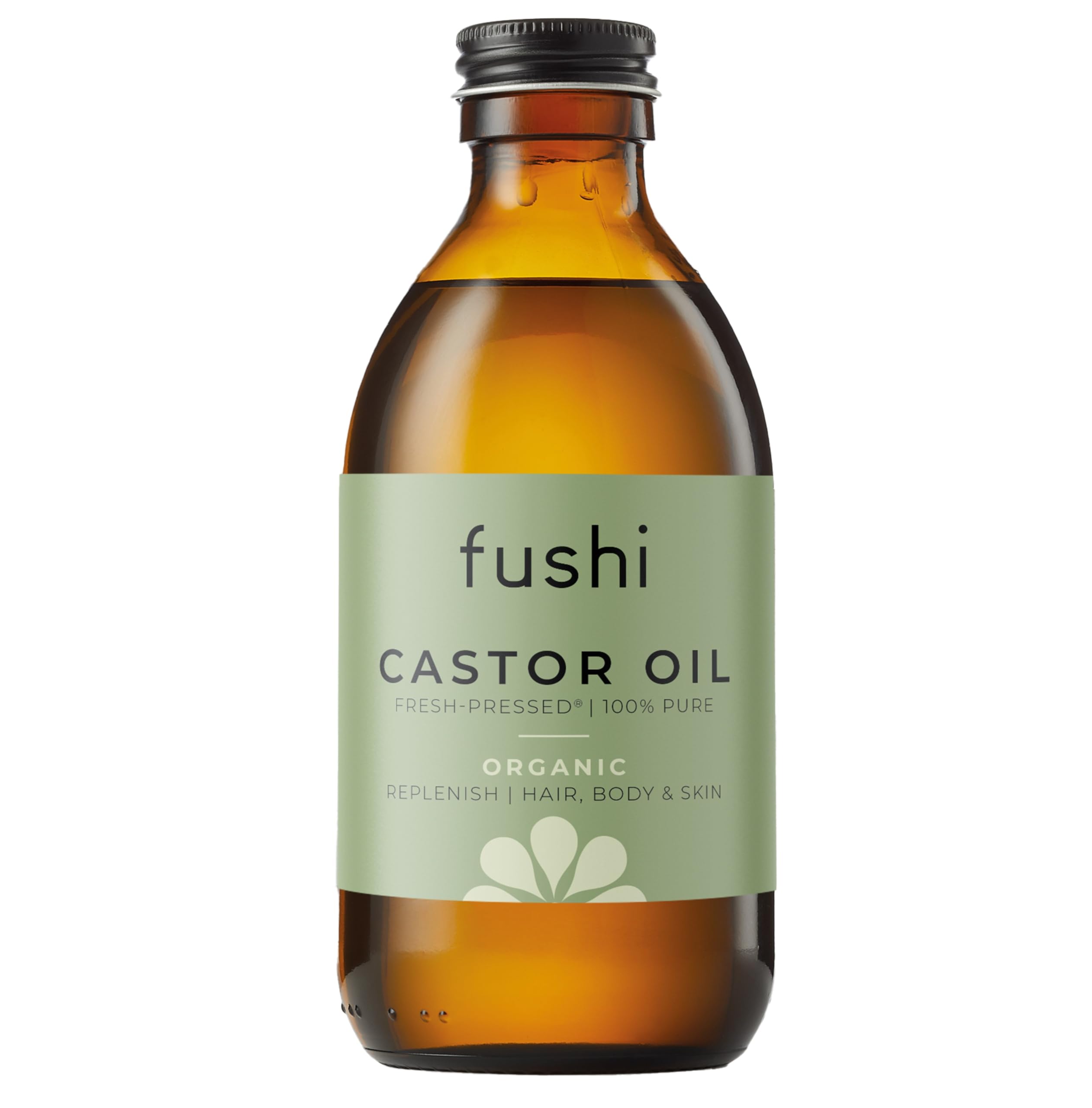Fushi Organic Castor Oil 100% Pure Cold & Fresh-Pressed for Hair Growth & Dry Skin 250ml