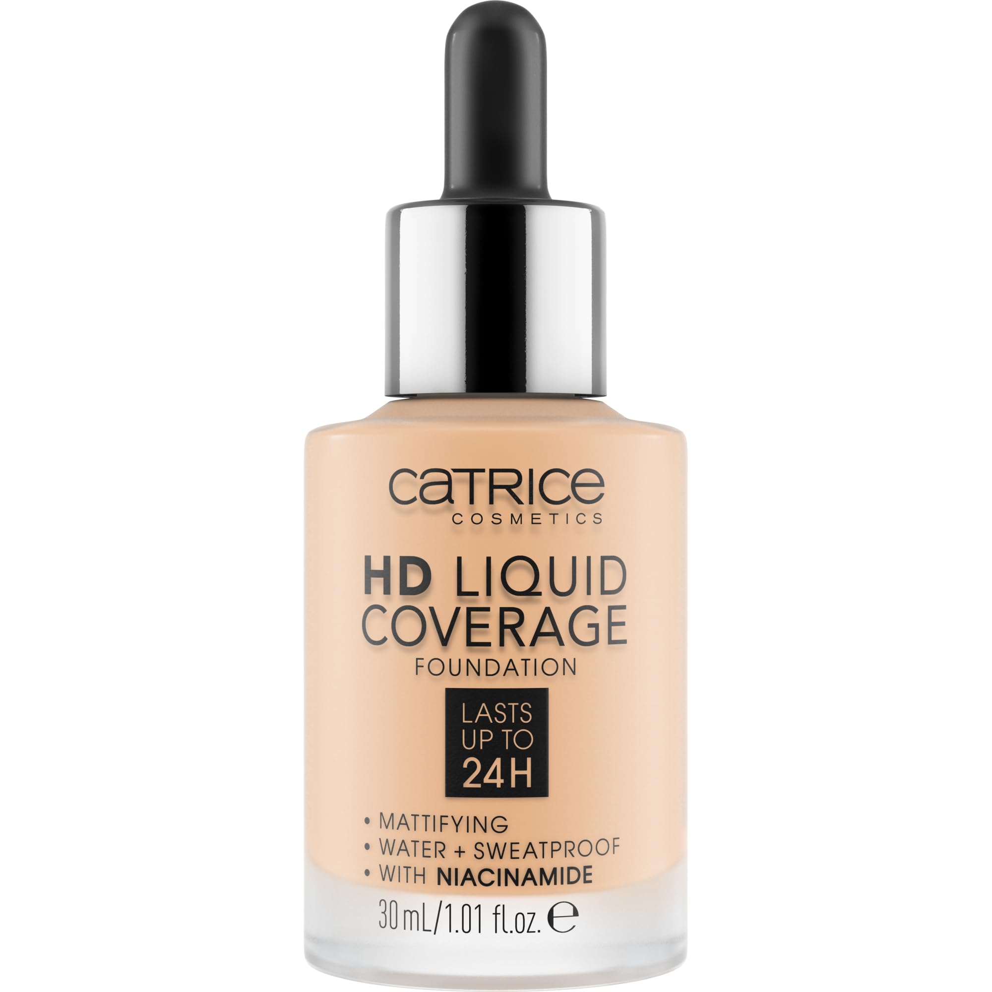 CATRICE HD Liquid Coverage Foundation - 24H Longlasting, Mattifying, Oil-Control (30ml)