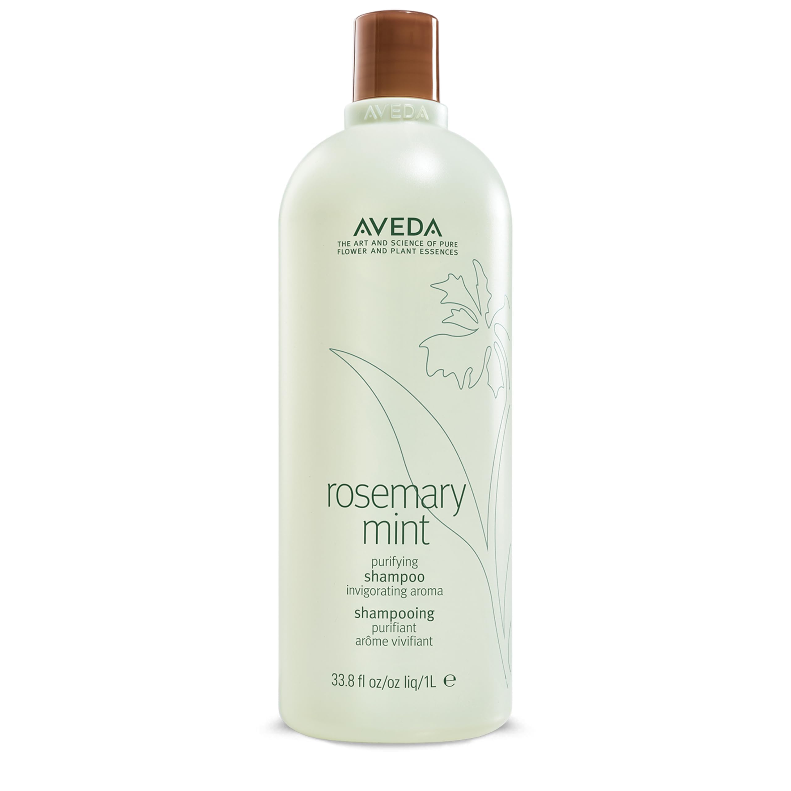 Aveda Rosemary Mint Purifying Shampoo | Clarifying for Normal to Oily Hair | Adds Shine | 97% Naturally Derived, 1000ml
