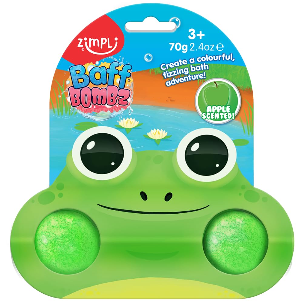 ZIMPLI Large Frog Baff Bombz Gift Card Set - Colour Changing Bath Bombs