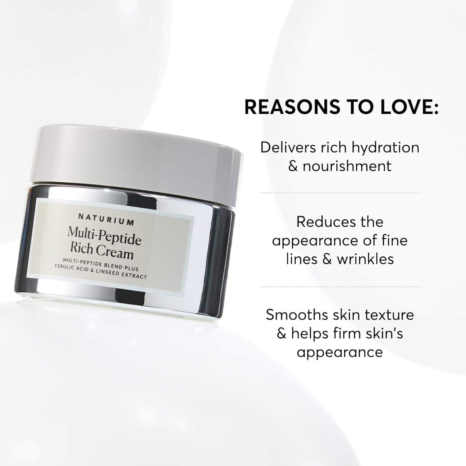 Naturium Multi-Peptide Reichhaltige Creme | Nährende Feuchtigkeitscreme für das Gesicht, für glatte Haut 4