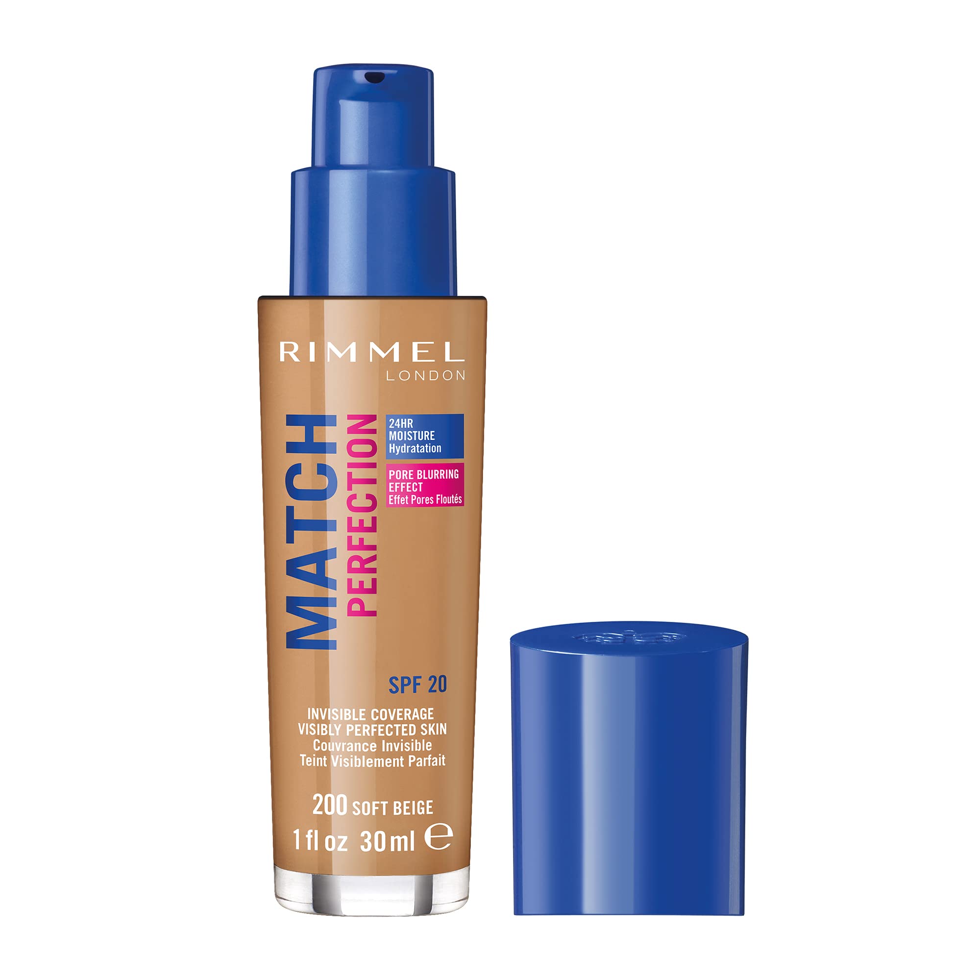 Rimmel Match Perfection Foundation SPF20 - Soft Beige - Medium Coverage Liquid Foundation