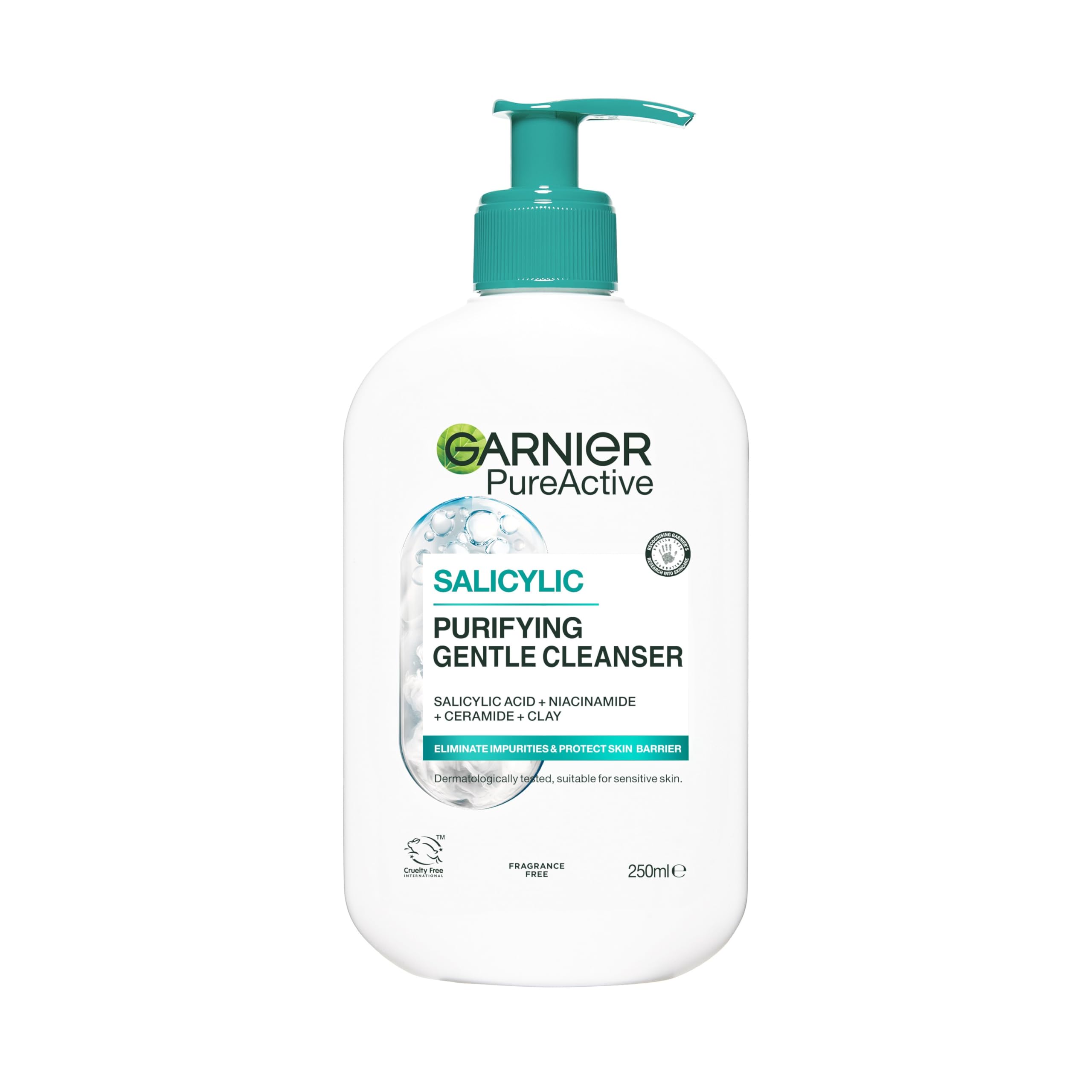 Garnier Pure Active Salicylic Purifying Gentle Face Cleanser with Niacinamide and Clay