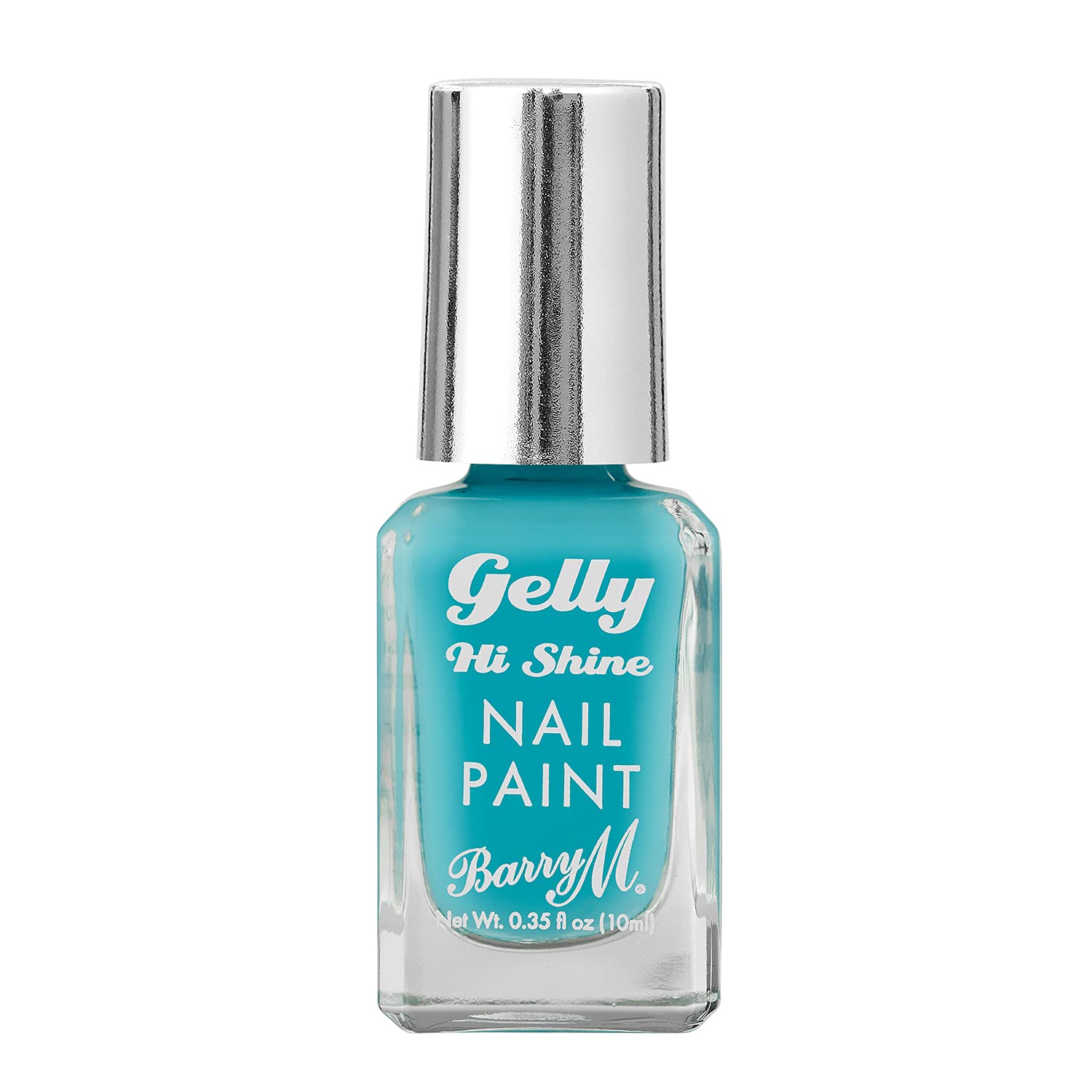 Barry M Gelly Hi Shine Nail Paint - Aqua Berry Pie, High Gloss, Vegan Formula, 10 Ml