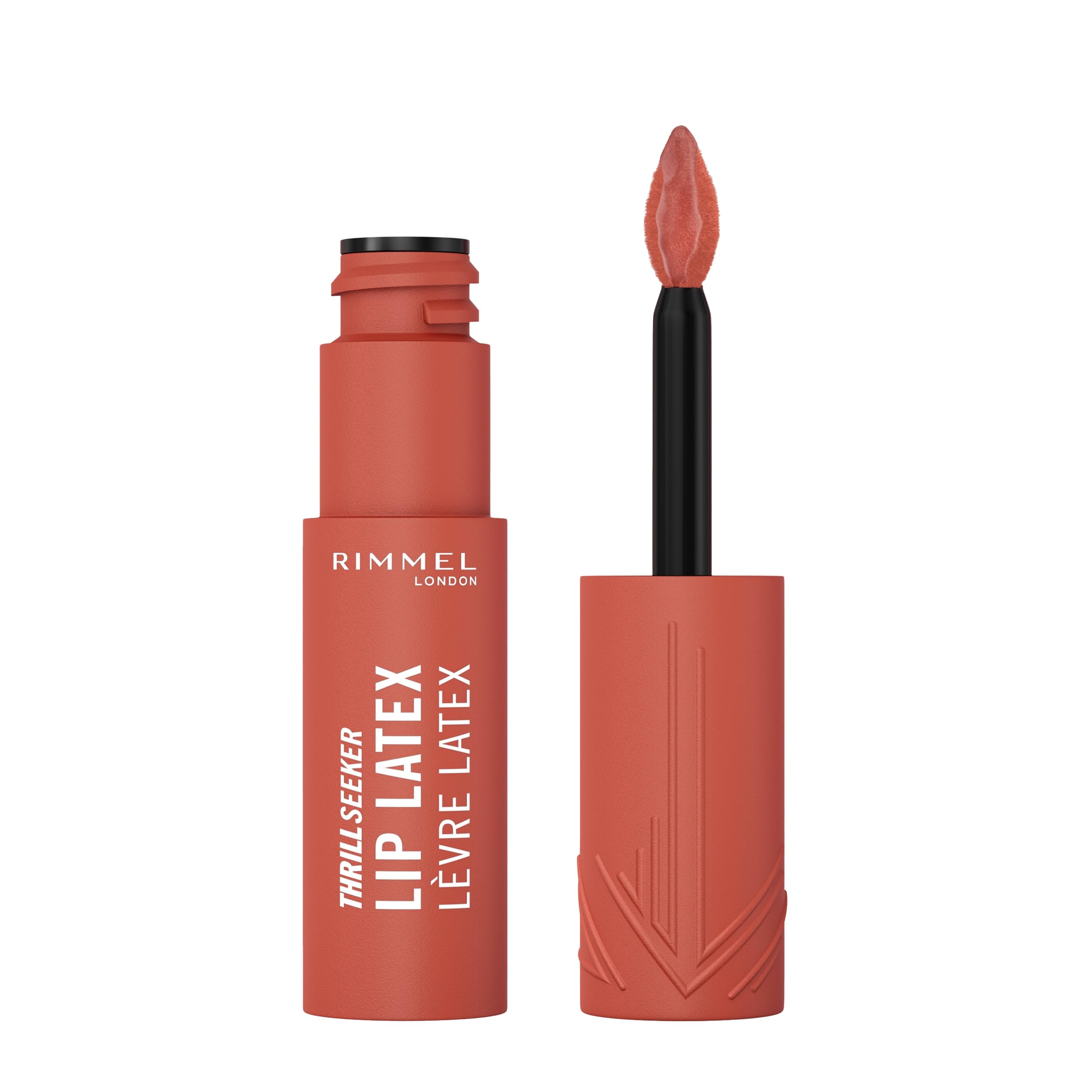 Rimmel Thrill Seeker Lip Latex in 200 So Peachy with Ultra-Smooth Finish