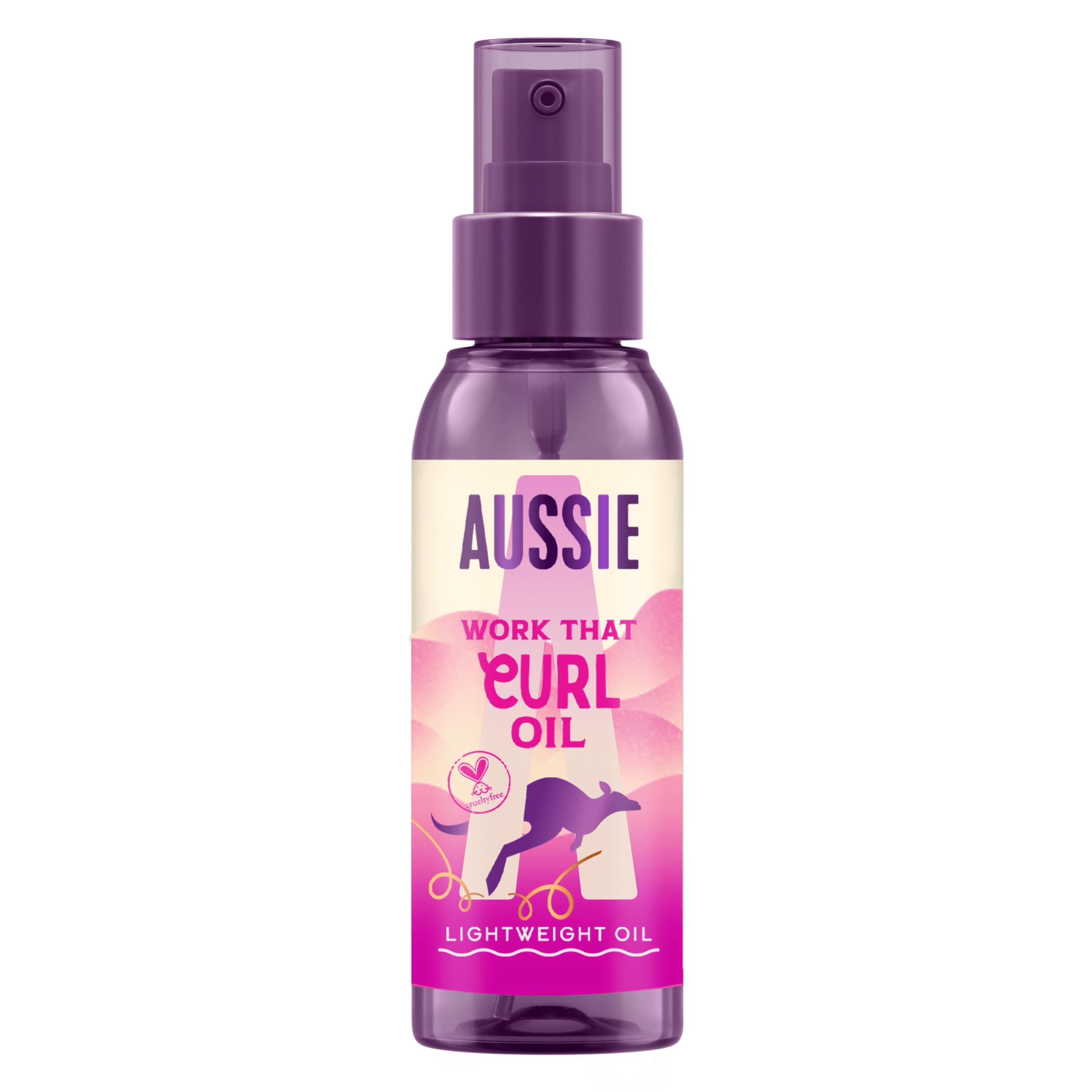 Aussie Work That Curl Leichtes Öl 100 ml. Multifunktionales Haarserum für lockiges Haar.