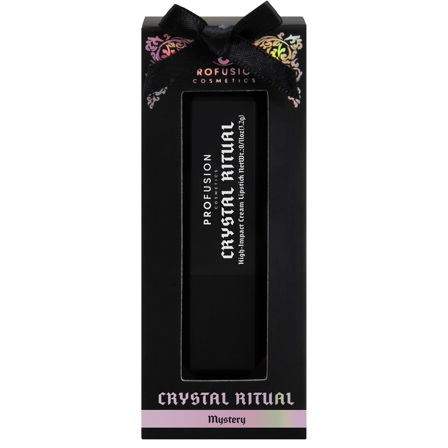 Profusion Cosmetics Crystal Ritual High Impact Black Lipstick – Mystery Shade 3