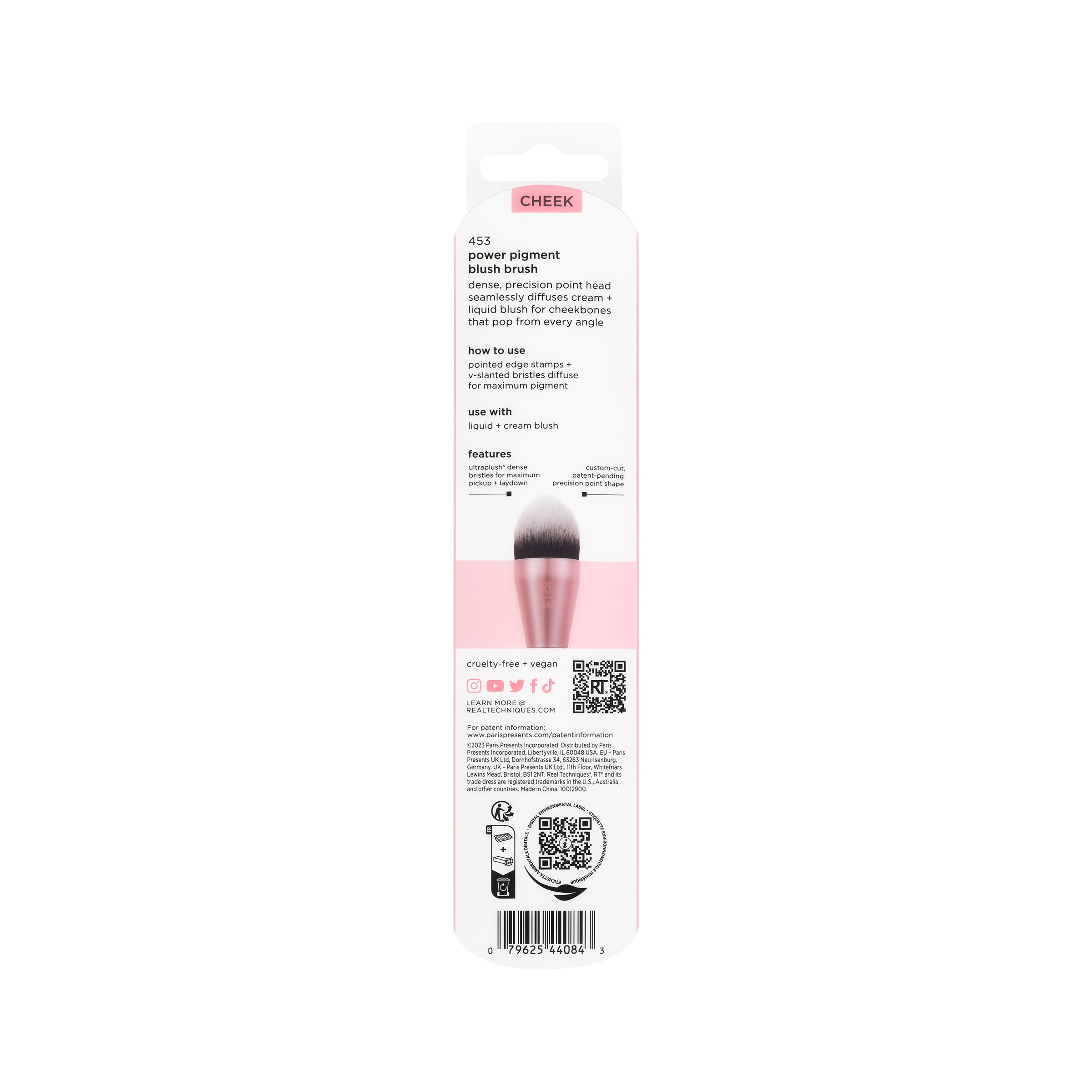 Real Techniques Power Pigment Blush Makeup Brush 453 for Liquid and Cream Blush 9