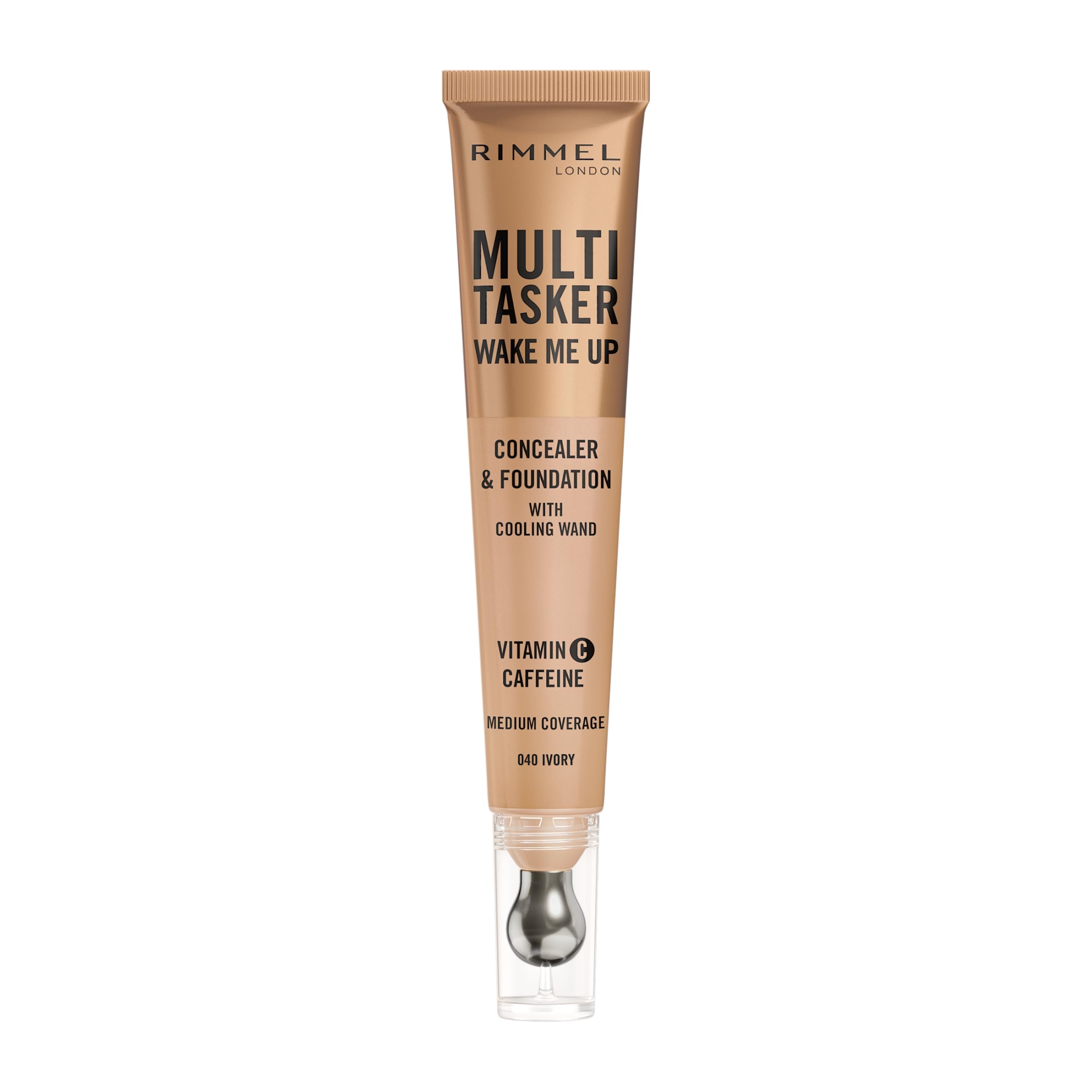 Rimmel Multi-Tasker Wake Me Up Foundation & Concealer 040 Ivory - Caffeine, Vitamin C, Niacinamide