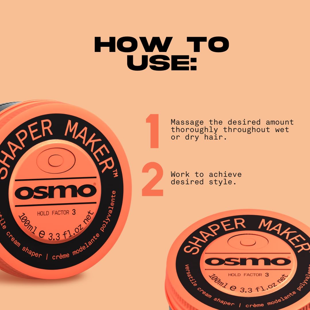 Osmo Shaper Maker Grooming Molding Cream for Styling, Strength & Shine (Vegan, 100ml) 3