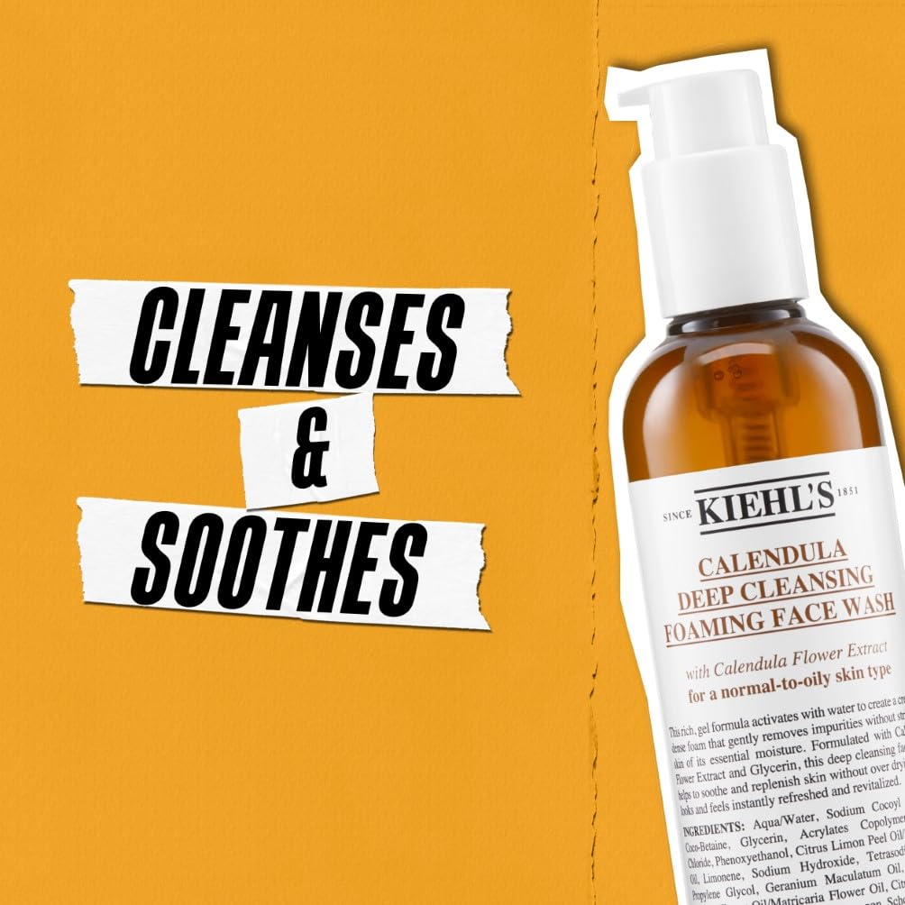 Kiehl's Calendula Deep Cleansing Foaming Face Wash, Sulfate Free, 500Ml 3
