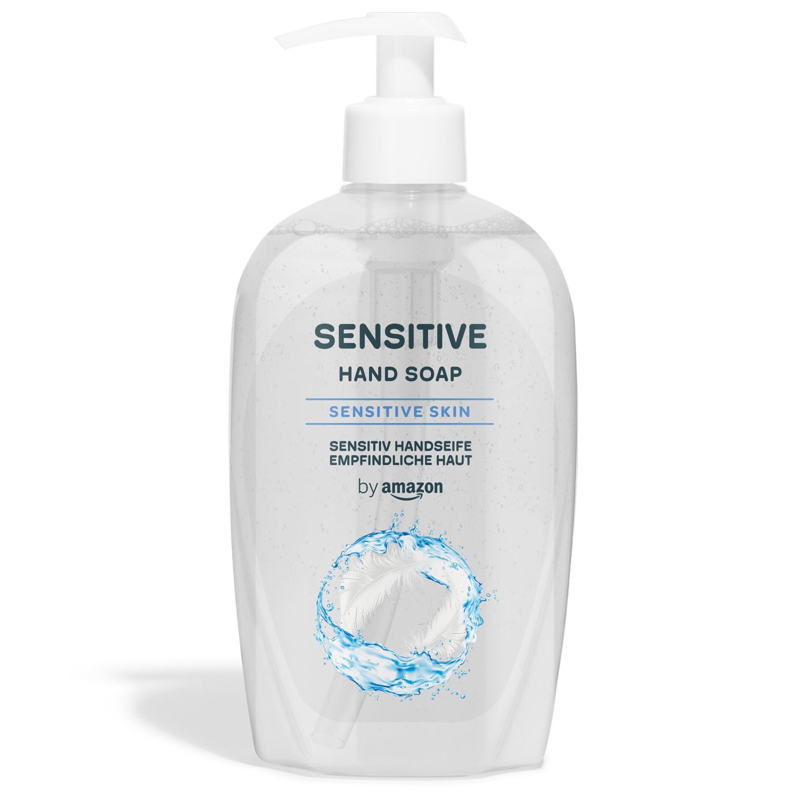 by Amazon Sensitive Hand Soap - 4 Pack (2 Pumps + 2 Refills) with Panthenol & Vitamin E