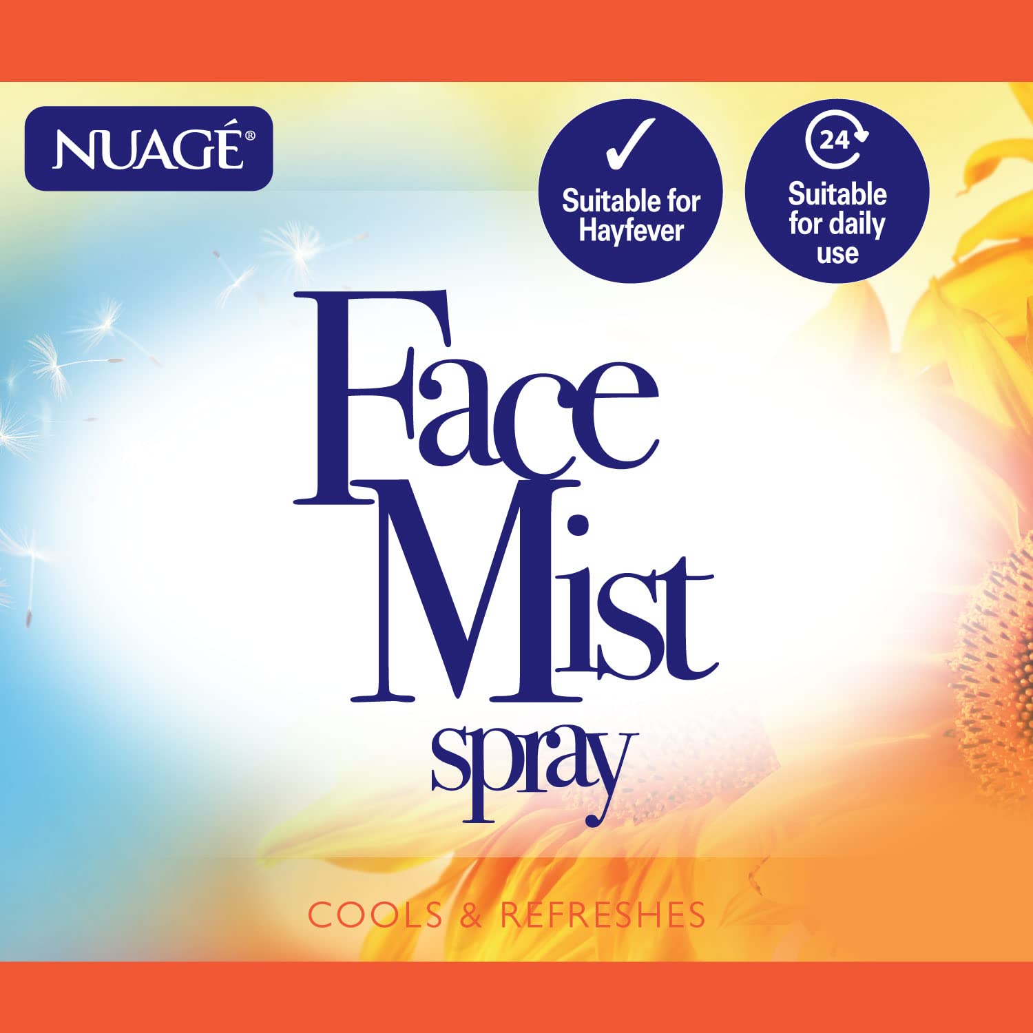 NUAGÉ Hayfever Cooling & Refreshing Face Mist Spray for Dry Eyes & Skin 15ml