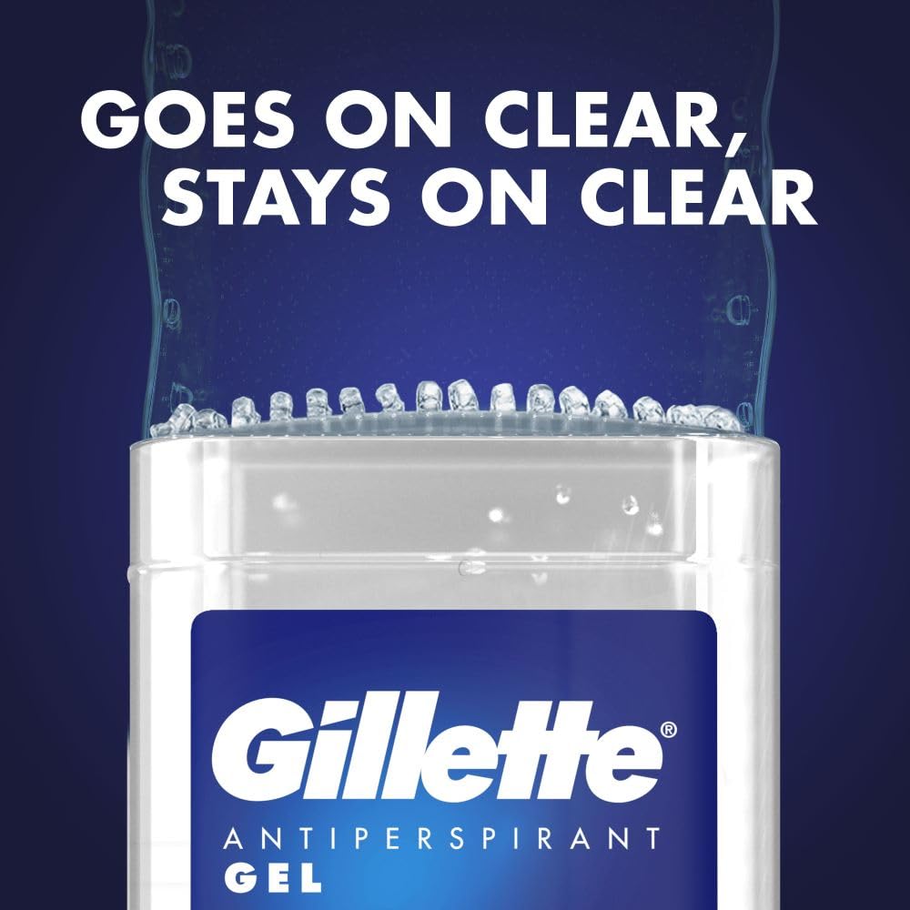 Gillette Antiperspirant Deodorant Gel For Men, Arctic Ice, 48-Hour Invisible Protection (6 x 70 ml) 3