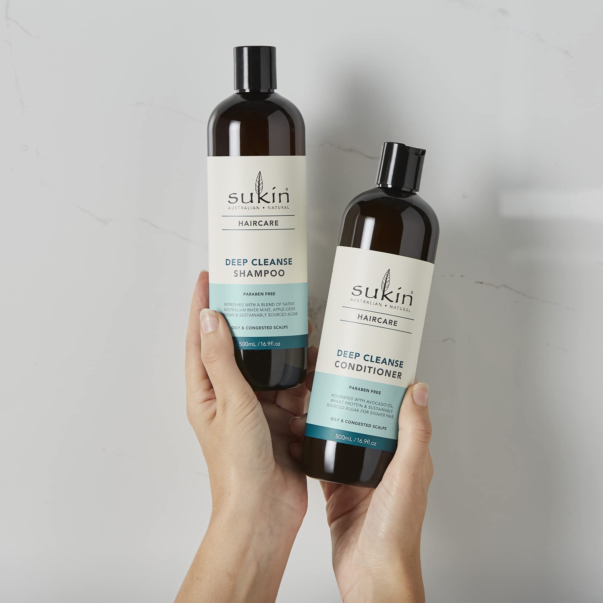 Sukin Deep Cleanse Conditioner 500ml for Oily and Congested Scalps with Wheat Protein