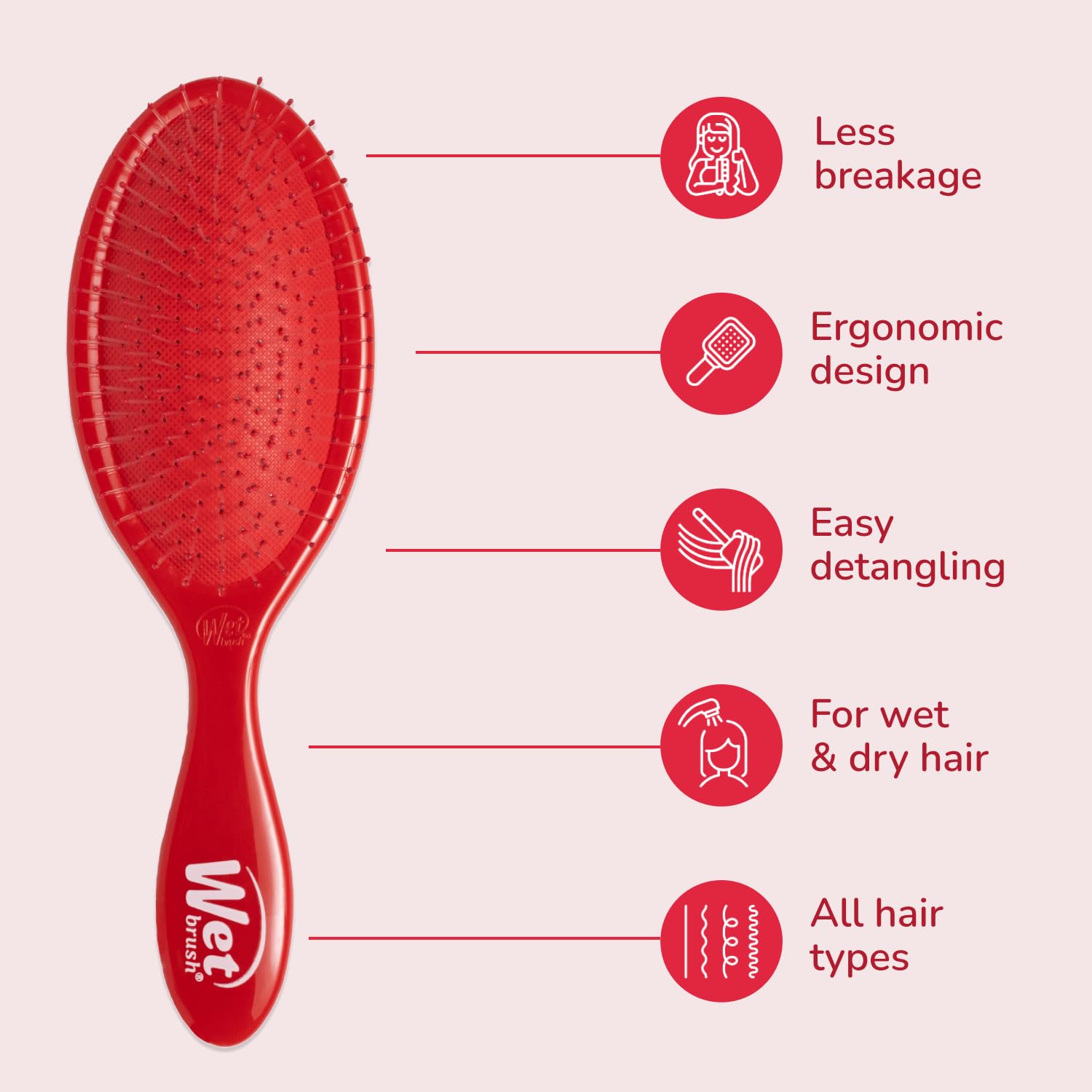 Wet Brush Original Detangler - Ultra-Soft Bristles for Effortless Wet or Dry Hair Detangling 5