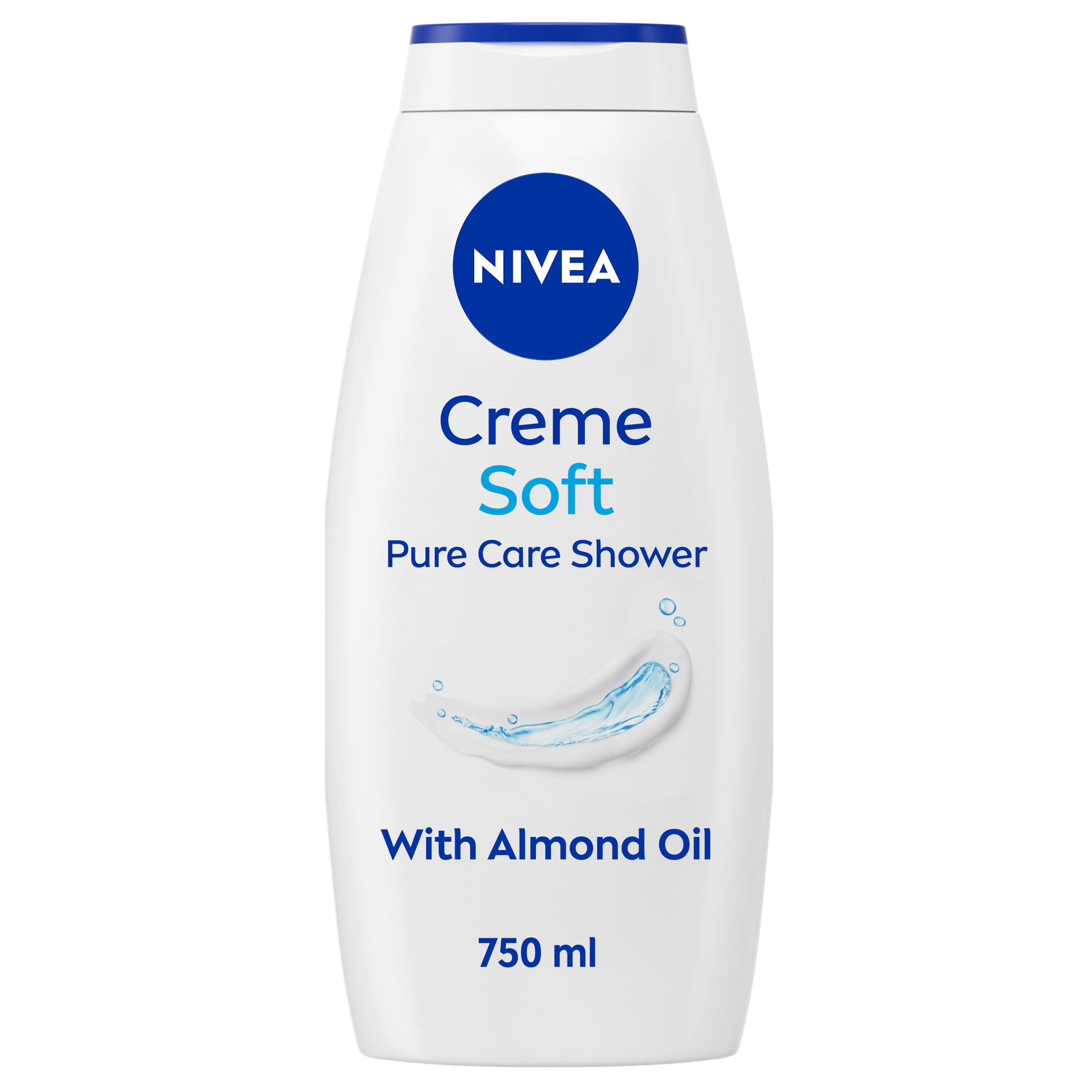 NIVEA Care Shower Creme Soft (750 ml) with Almond Oil, Vitamin C & E for Moisturised Skin