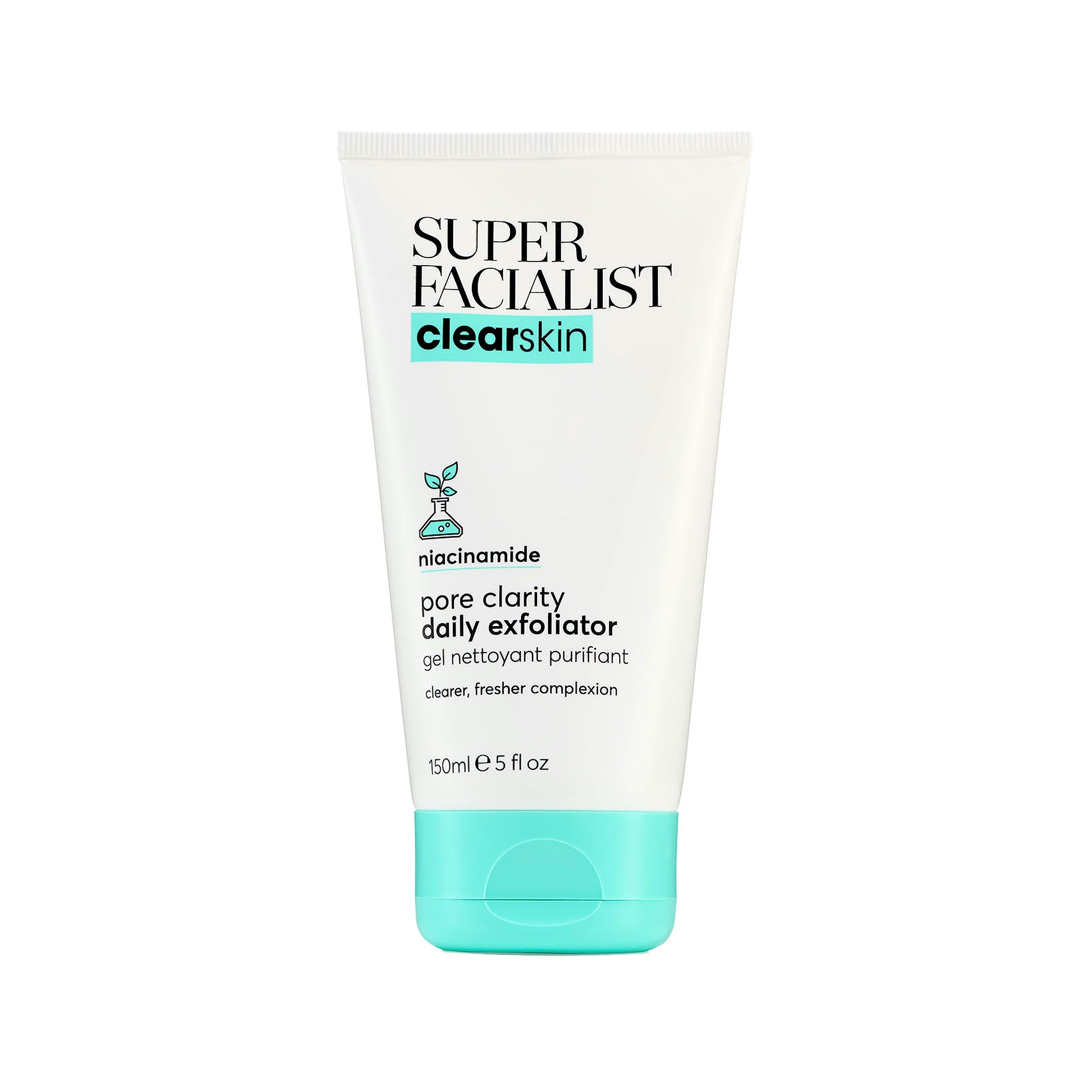 Super Facialist Clear Skin Pore Clarity Daily Exfoliator 150ml with Niacinamide & Tea Tree Oil 1