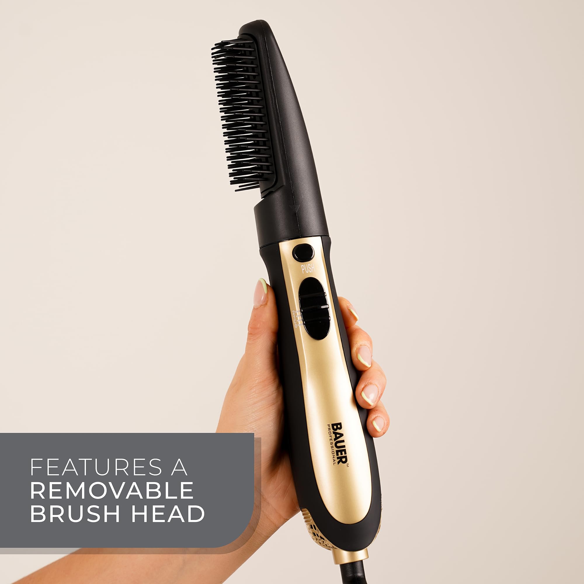 Bauer Professional Wet & Dry Styler Hot Air Brush 38880 - All-in-One Hair Styling Tool 7