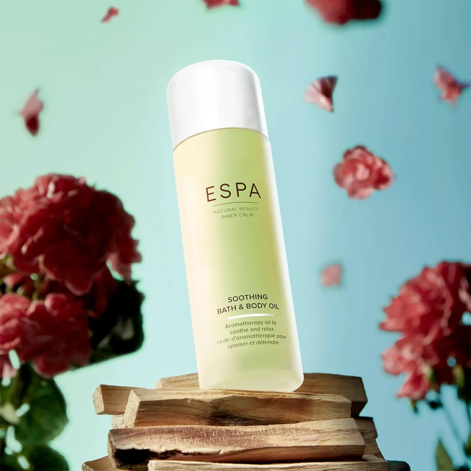 ESPA Soothing Bath and Body Oil 100ml with Myrrh, Rose Geranium & Frankincense
