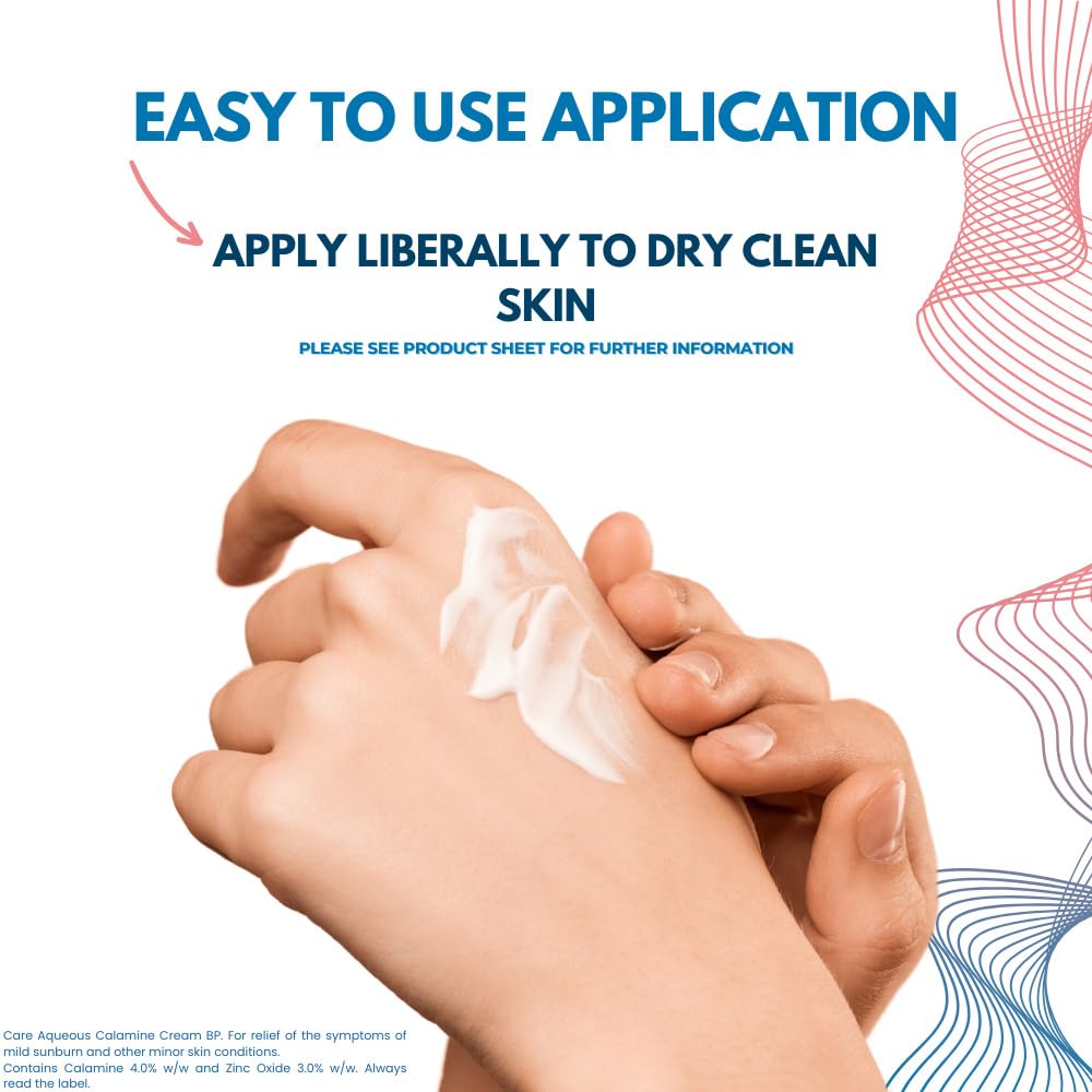 Care Aqueous and Calamine Cream Tube for Sunburn and Minor Skin Irritation Relief 100g 4