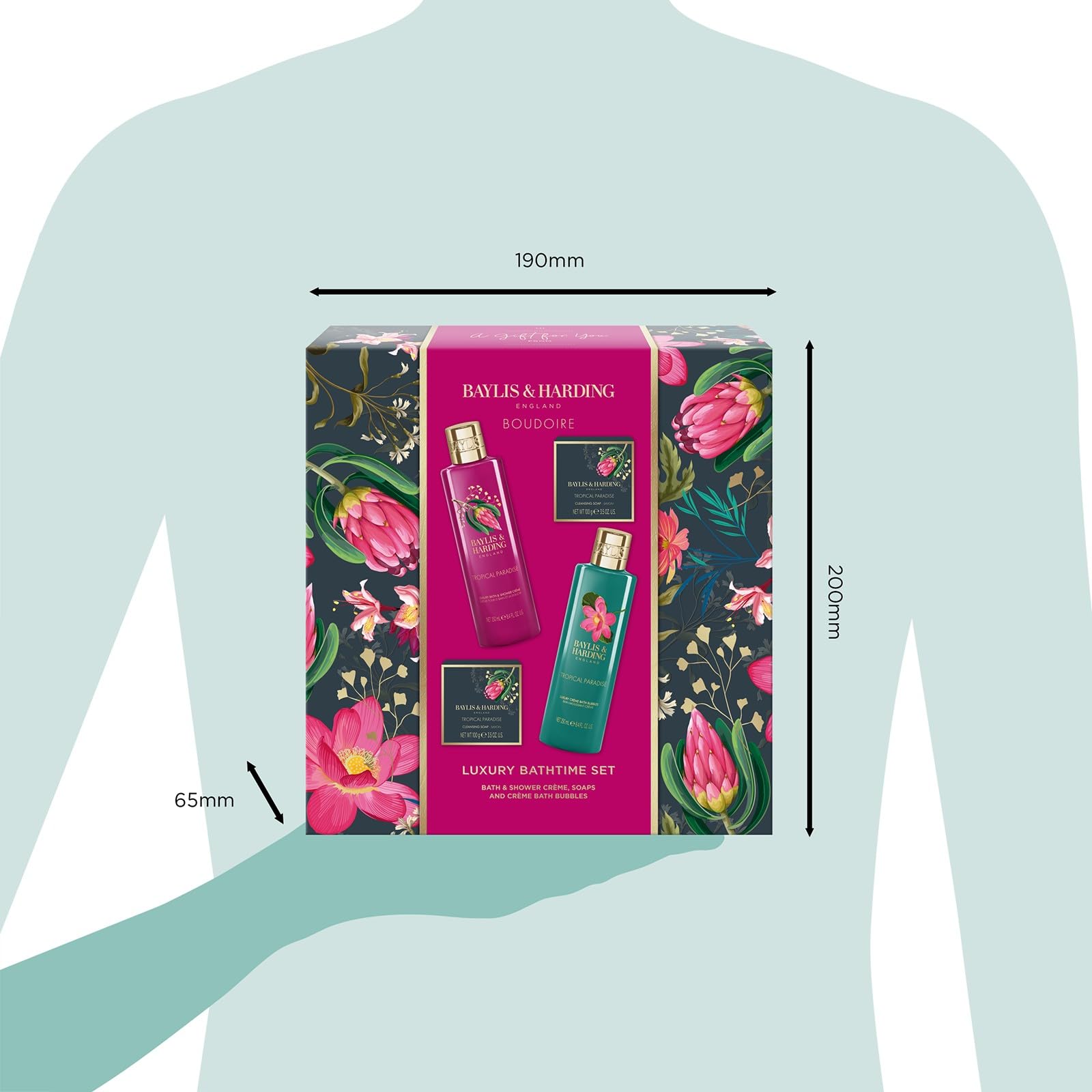 Baylis & Harding Boudoire Tropical Paradise Indulgent Bathing Gift Set - Vegan Friendly 6