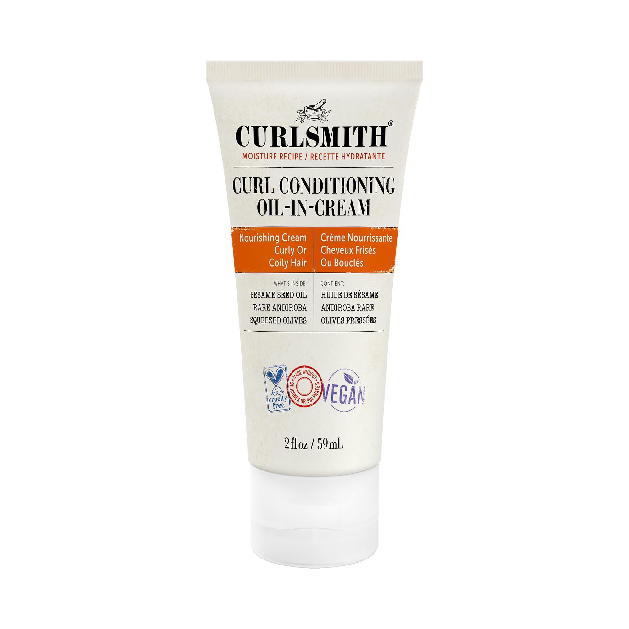 CURLSMITH Curl Conditioning Oil-in-Cream Vegan Leave-In Conditioner for Dry Curls