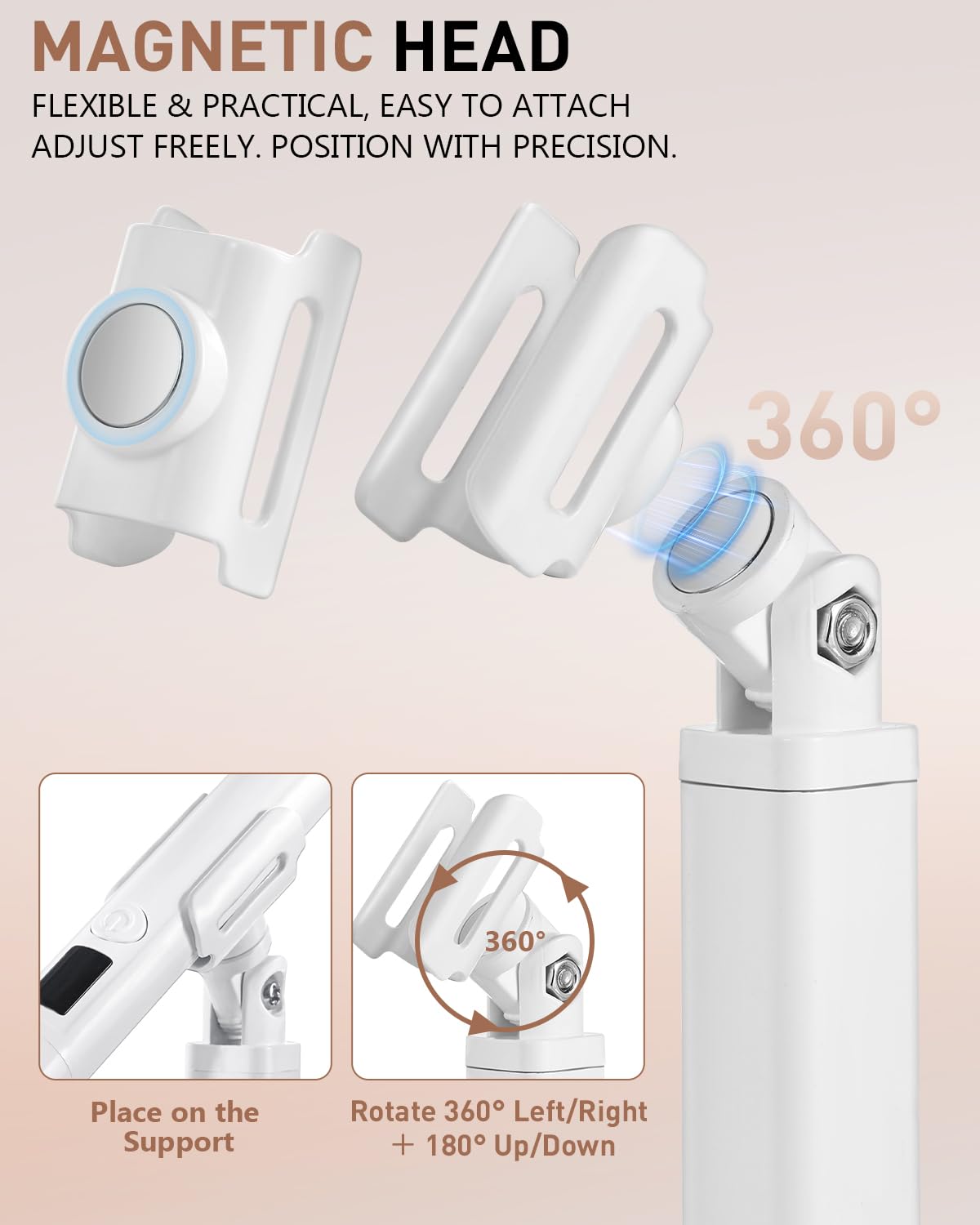 Lychico Handheld UV LED Nail Lamp with Stand for Cordless Gel-X Curing 5