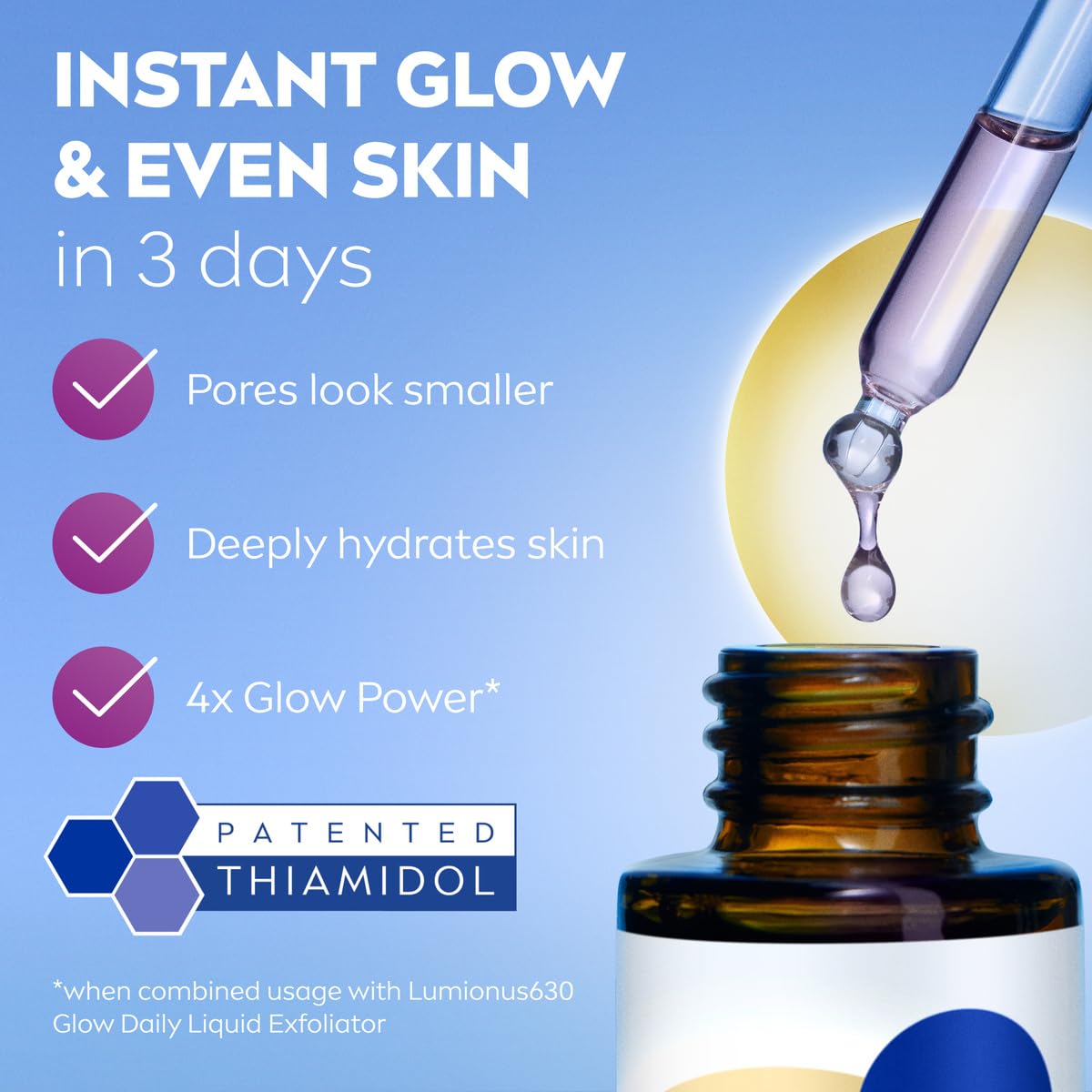 NIVEA Luminous 630 Even Glow Serum mit Thiamidol 30ml, Serum für das Gesicht mit