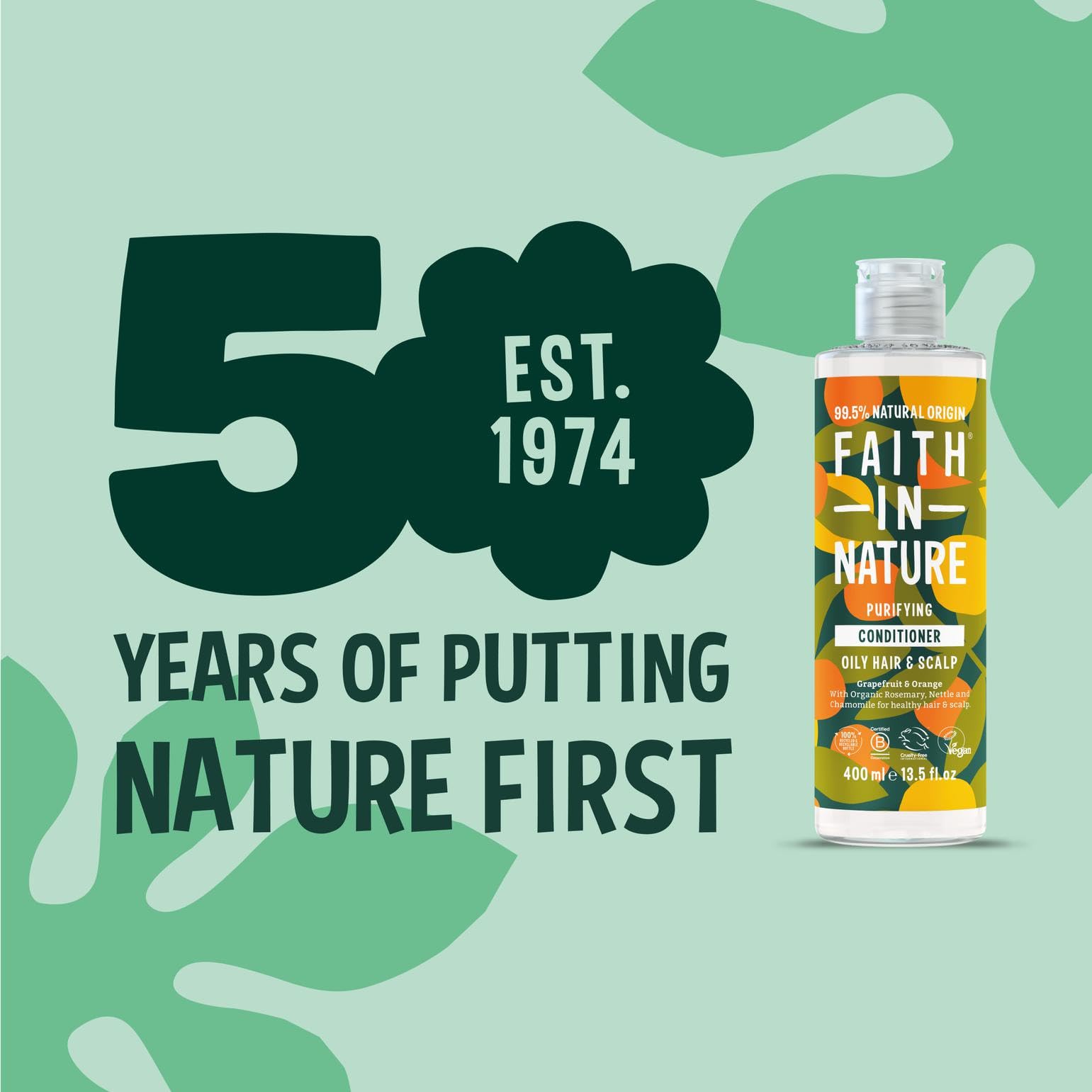 FAITH IN NATURE Grapefruit & Orange Conditioner for Normal to Oily Hair, Vegan, 400 ml