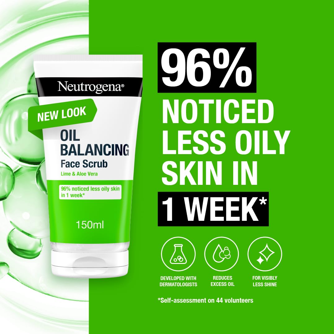 Neutrogena Oil Balancing Daily Exfoliator with Lime & Aloe Vera, 150ml 4