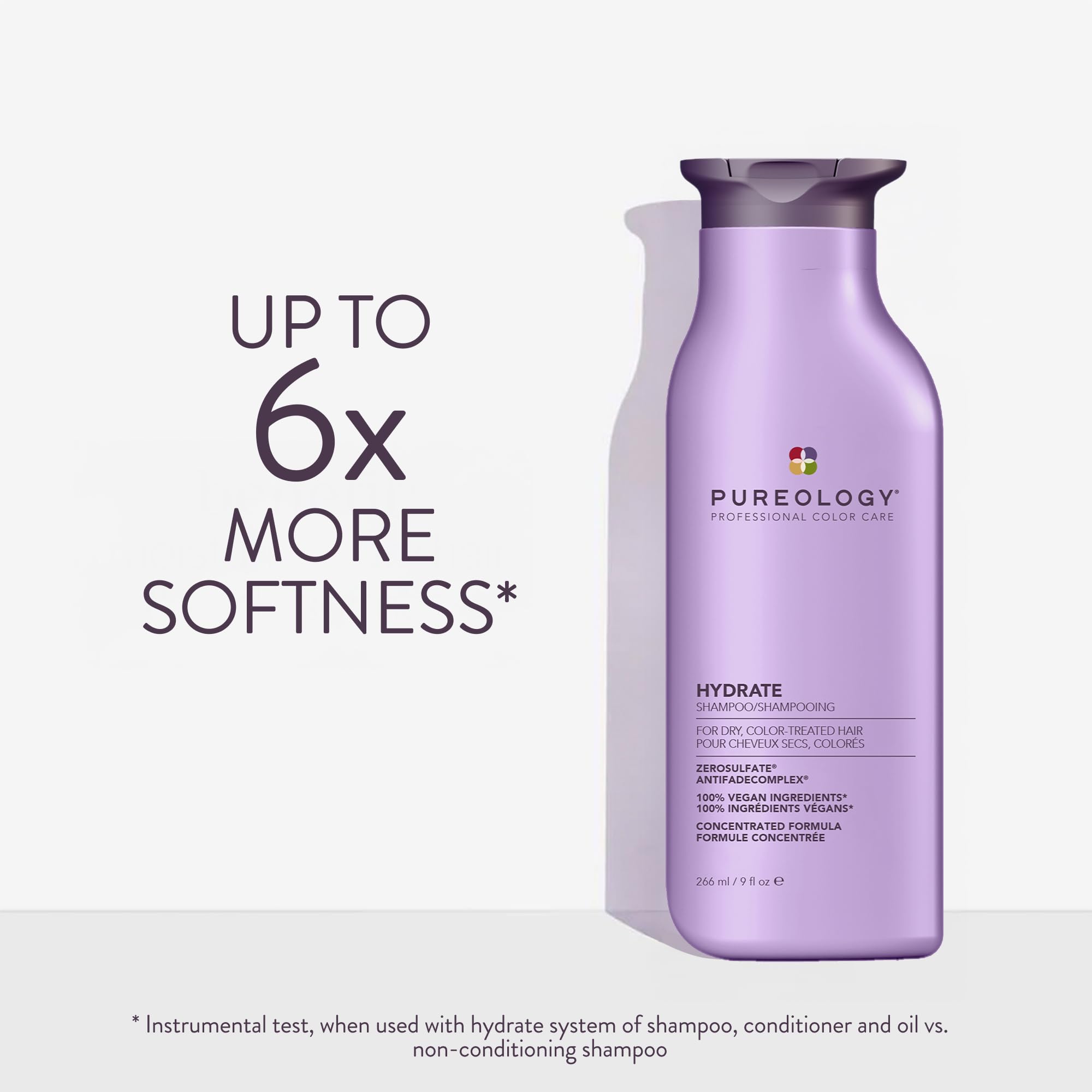PUREOLOGY Hydrate Moisturising Shampoo for Dry, Colour-Treated Medium to Thick Hair