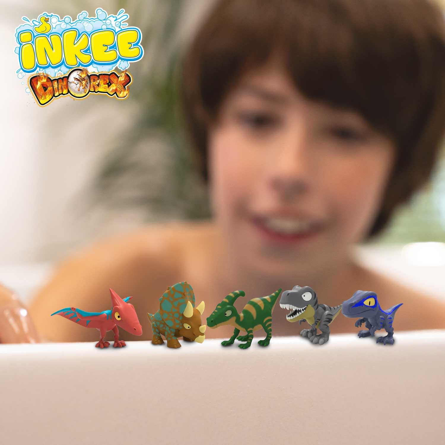 INKEE Surprise Dino Bath Bombs for Kids – 3 Pack Egg-Shaped Fizzies with Hidden Toy 6