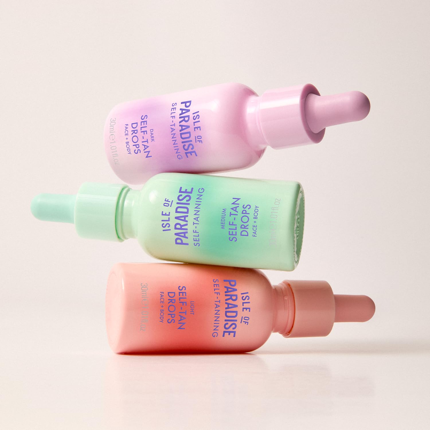 Isle of Paradise Dark Self Tanning Drops for Face & Body with Niacinamide & Vitamin C 7