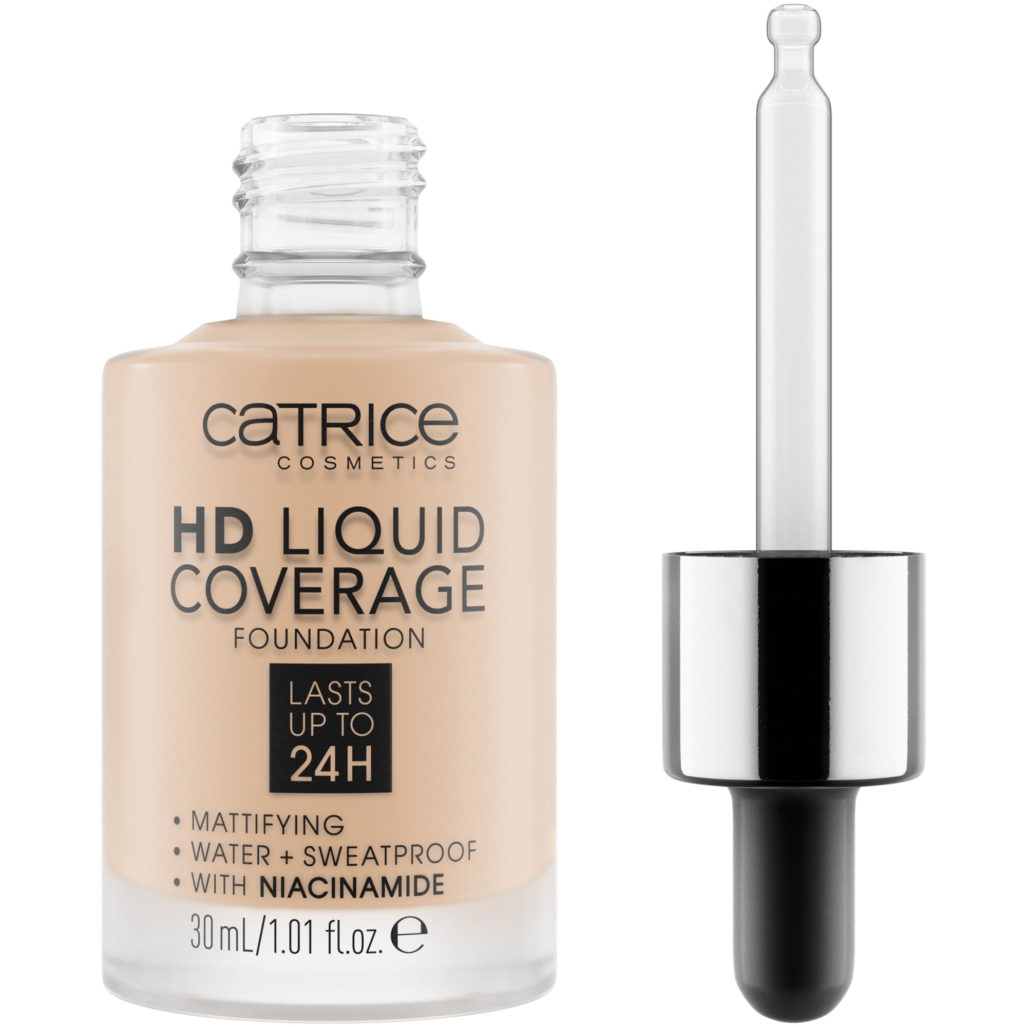 CATRICE HD Liquid Coverage Foundation - Longlasting, Mattifying Matte Finish (30ml)