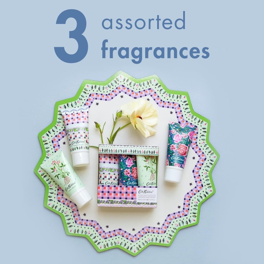 Cath Kidston Roots & Raindrops Hand Cream Trio Set (30ml x 3) with Shea Butter 4