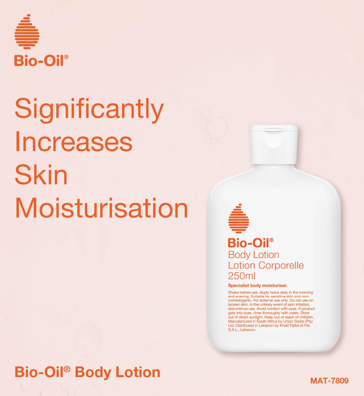 Bio Oil Body Lotion (250 ml) – Ultraleichte Feuchtigkeitslotion für trockene Haut – Nicht fettende Tagespflege mit Öl-in-Wasser-Technologie – Spendet Feuchtigkeit und regeneriert trockene Haut
