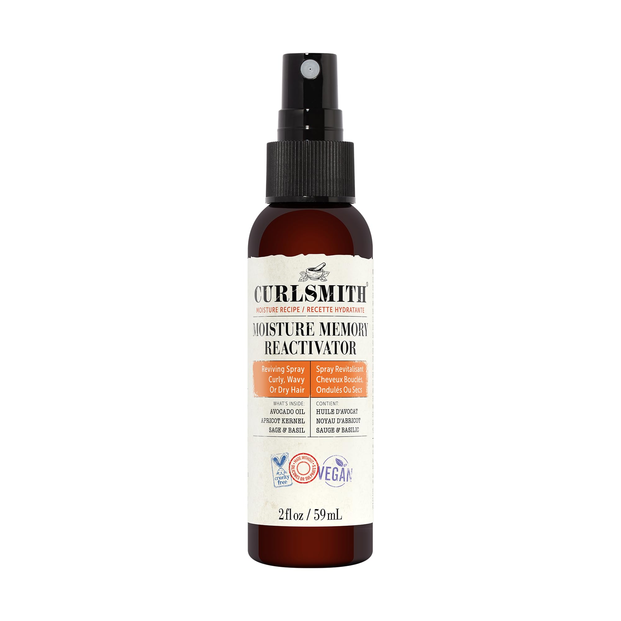 CURLSMITH Moisture Memory Reactivator - Vegan Refresher Leave-In Conditioner for Textured Hair