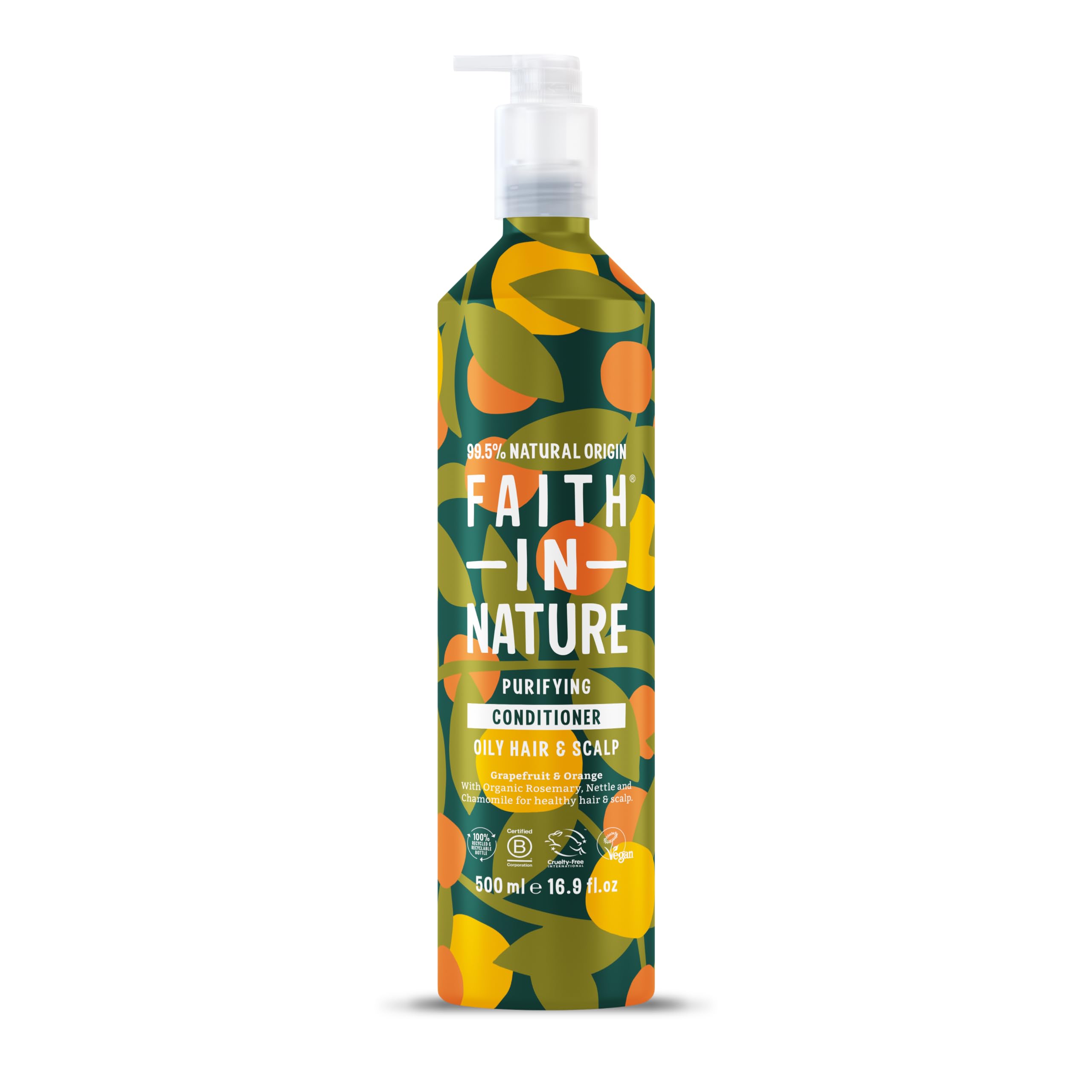 FAITH IN NATURE Grapefruit & Orange Natural Conditioner, 500ml Aluminium Bottle, Vegan