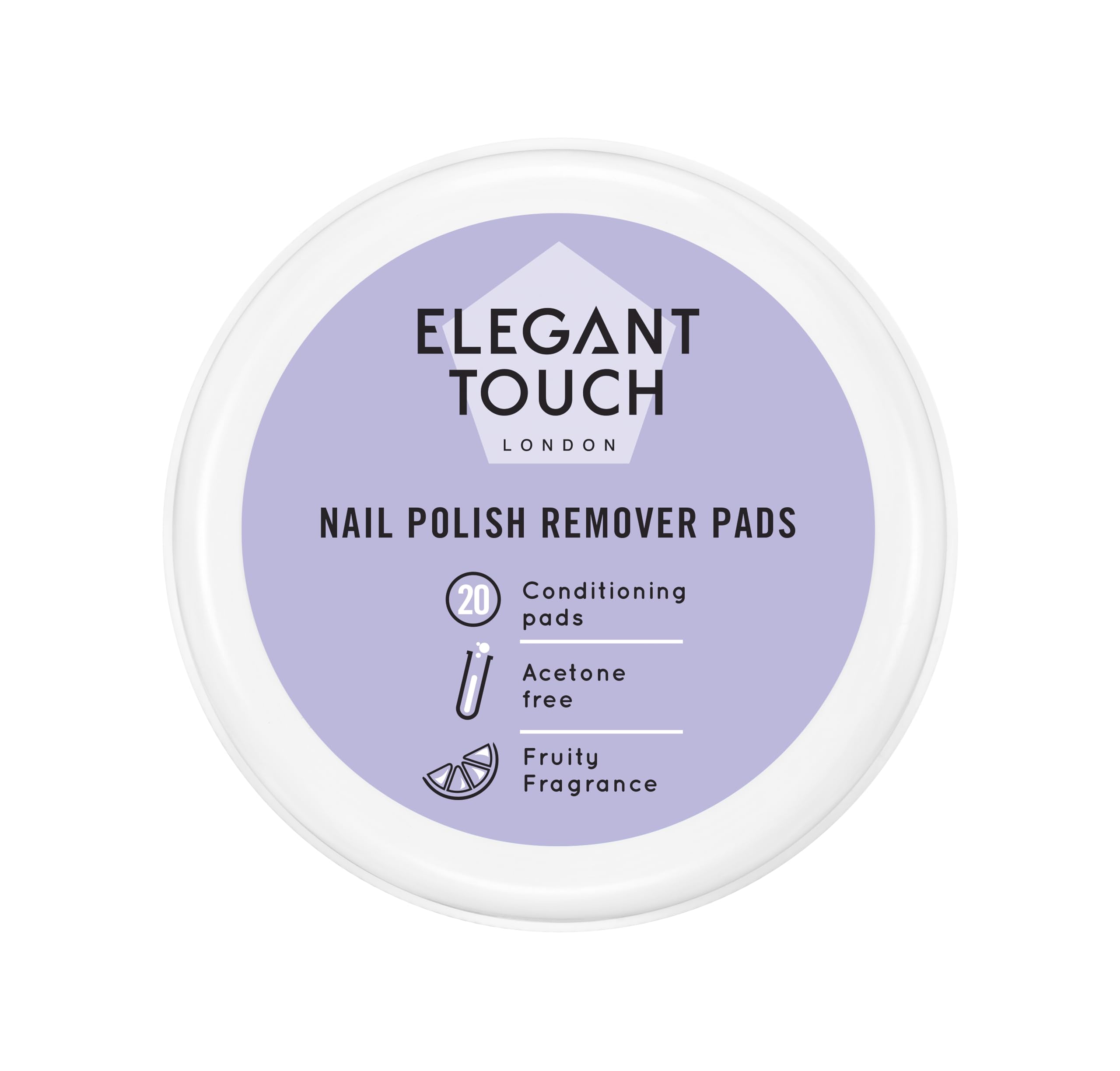 Elegant Touch Acetone-Free Nail Polish Remover Conditioning Pads in Pot